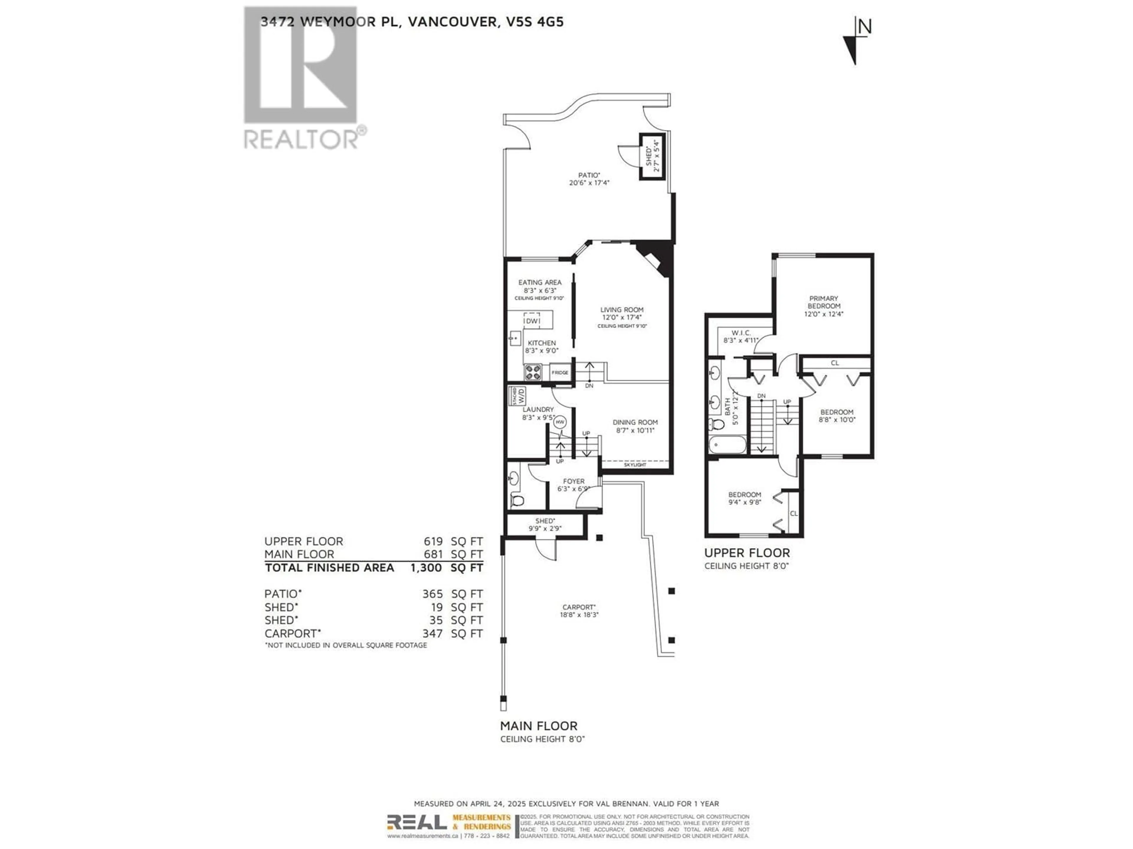 Floor plan for 3472 WEYMOOR PLACE, Vancouver British Columbia V5S4G5