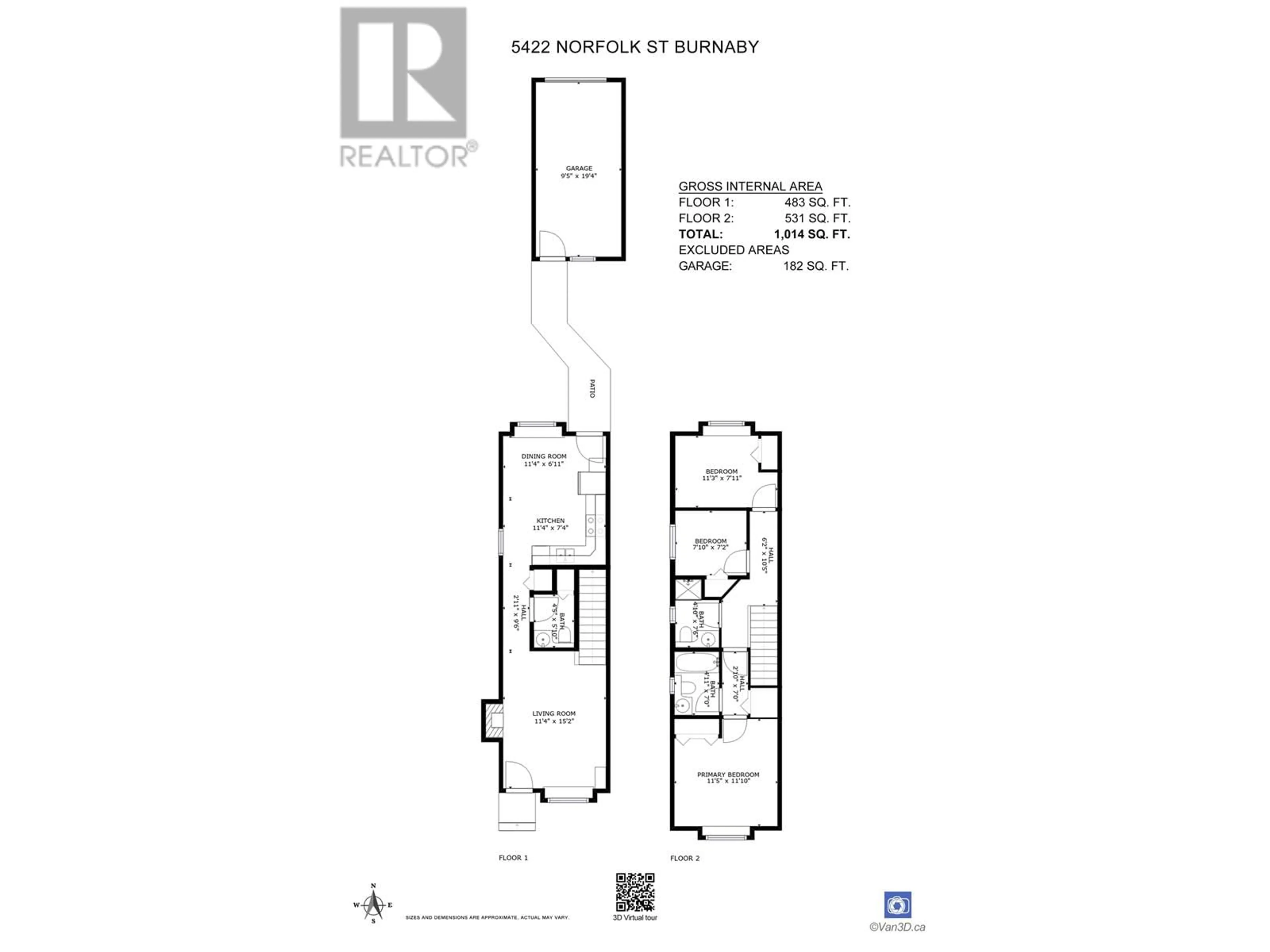 Floor plan for 5422 NORFOLK STREET, Burnaby British Columbia V5G1G2
