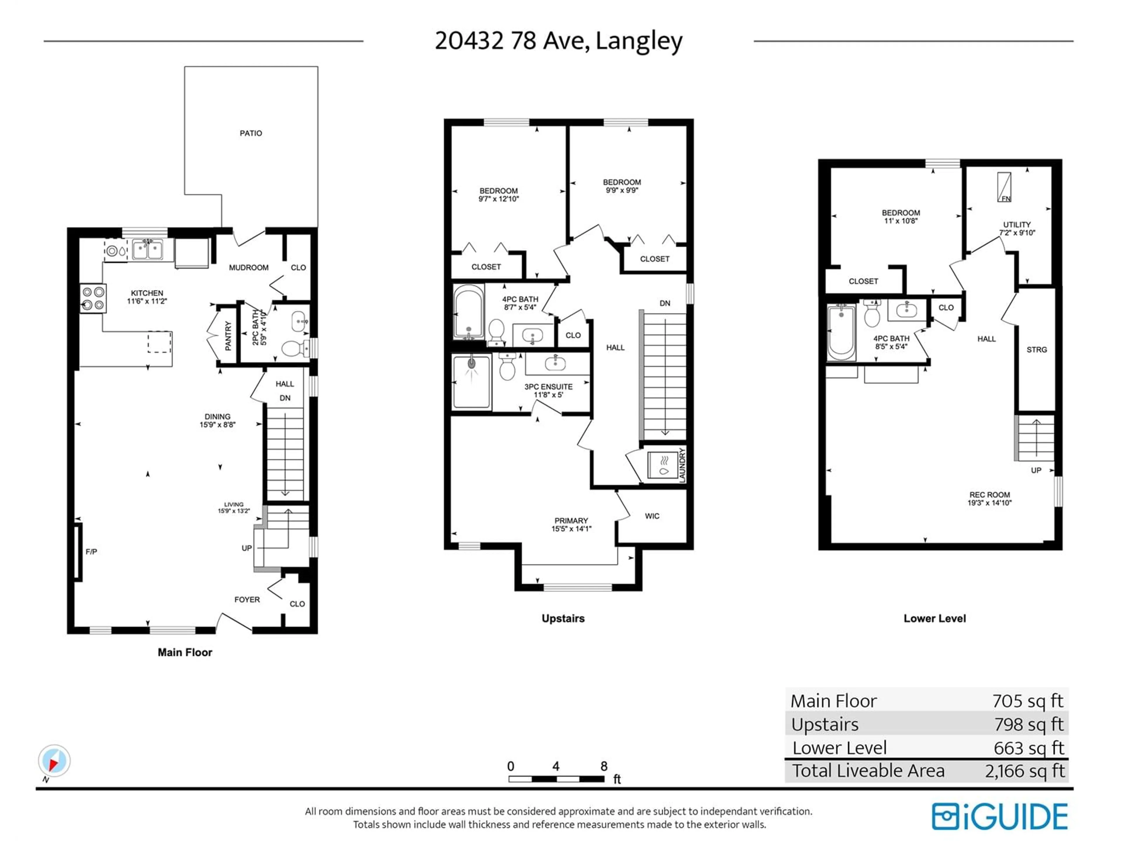 Floor plan for 20432 78, Langley British Columbia V2Y4K3