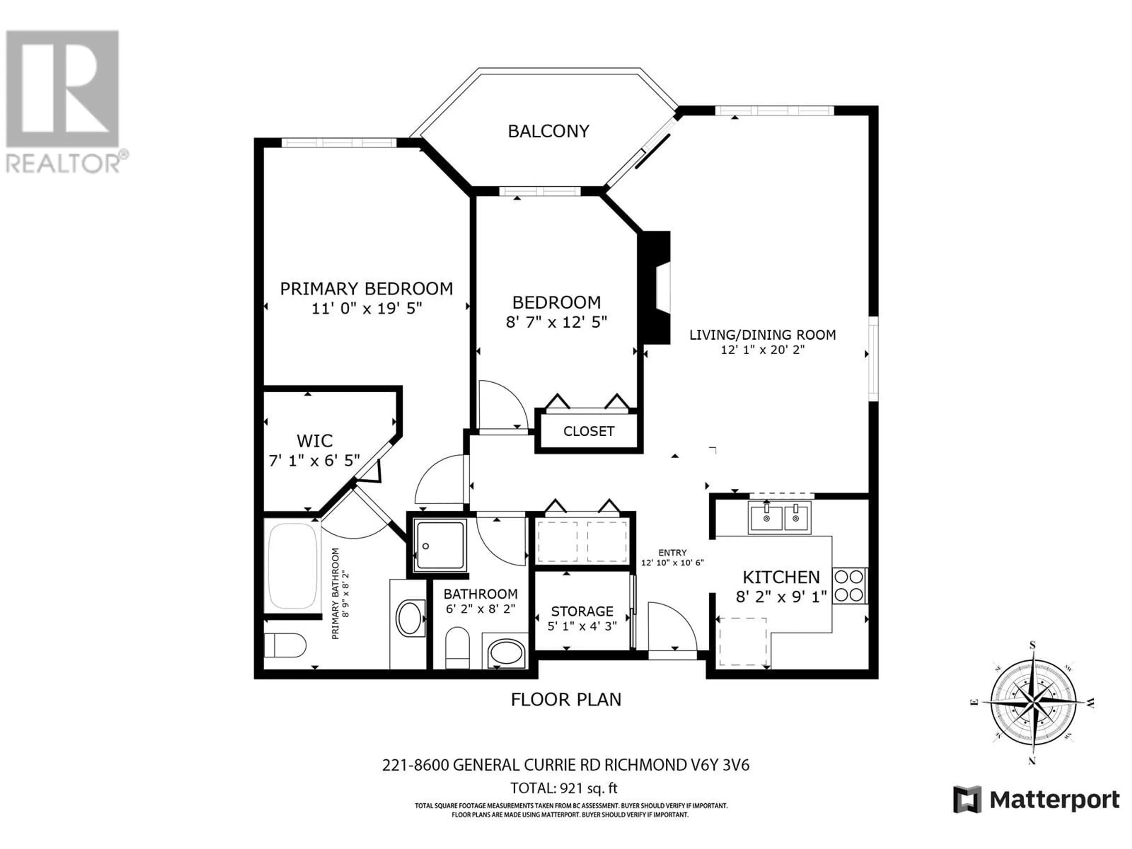 Floor plan for 221 - 8600 GENERAL CURRIE ROAD, Richmond British Columbia V6Y3V6