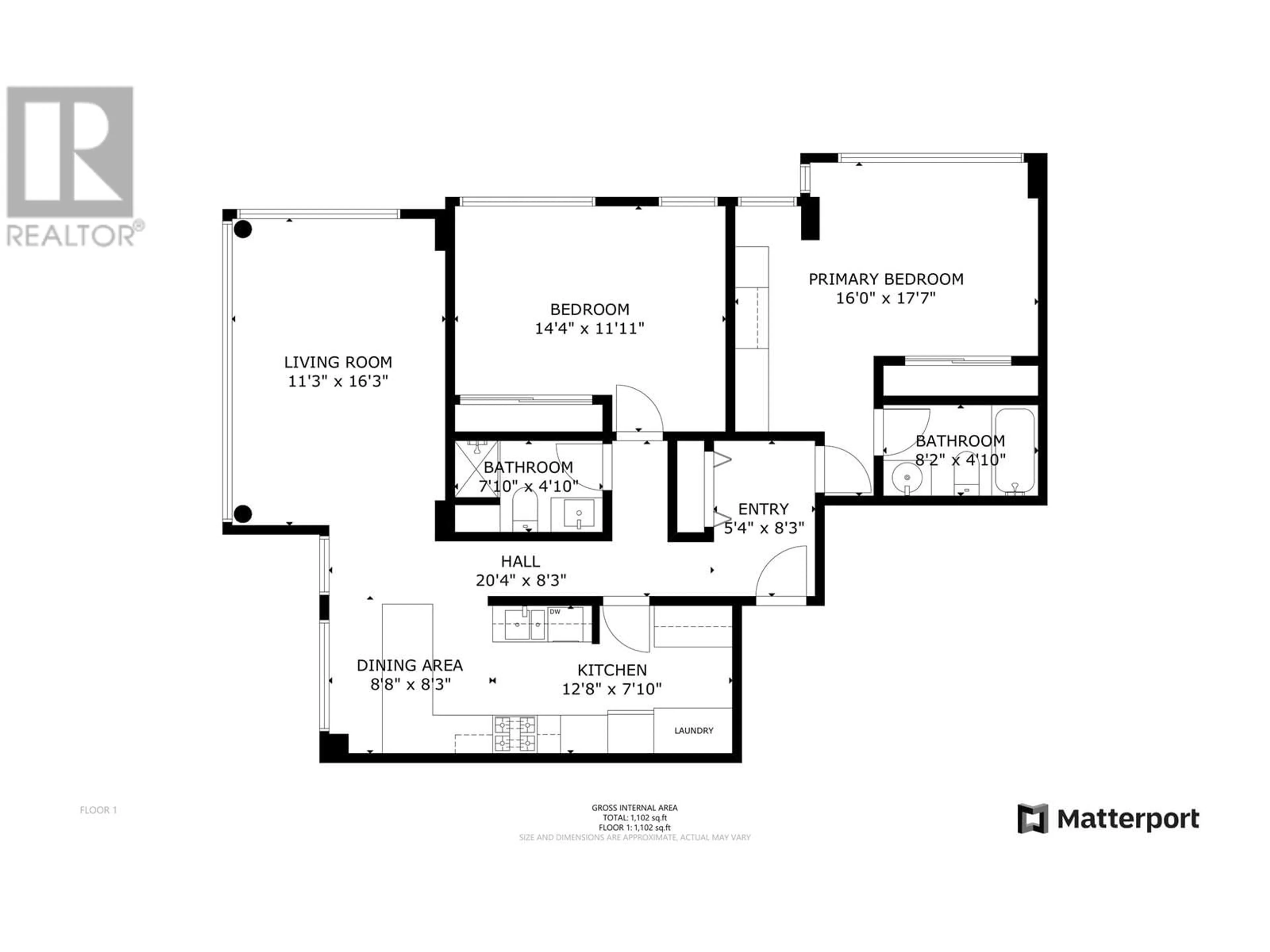 Floor plan for 3504 - 1288 WEST GEORGIA STREET, Vancouver British Columbia V6E4R3