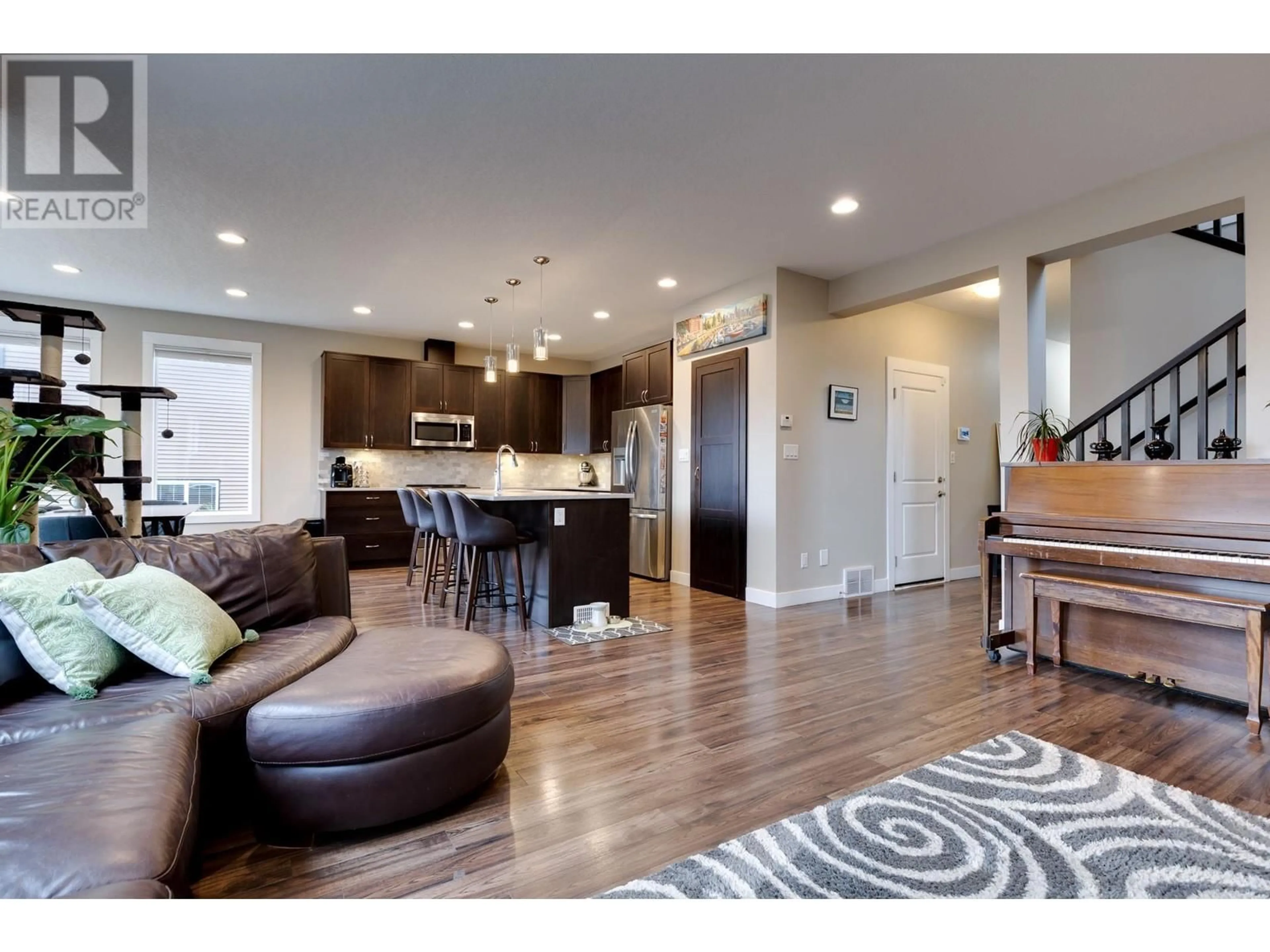 Open concept kitchen, wood/laminate floor for 2869 VISTA RIDGE DRIVE, Prince George British Columbia V2N0G9