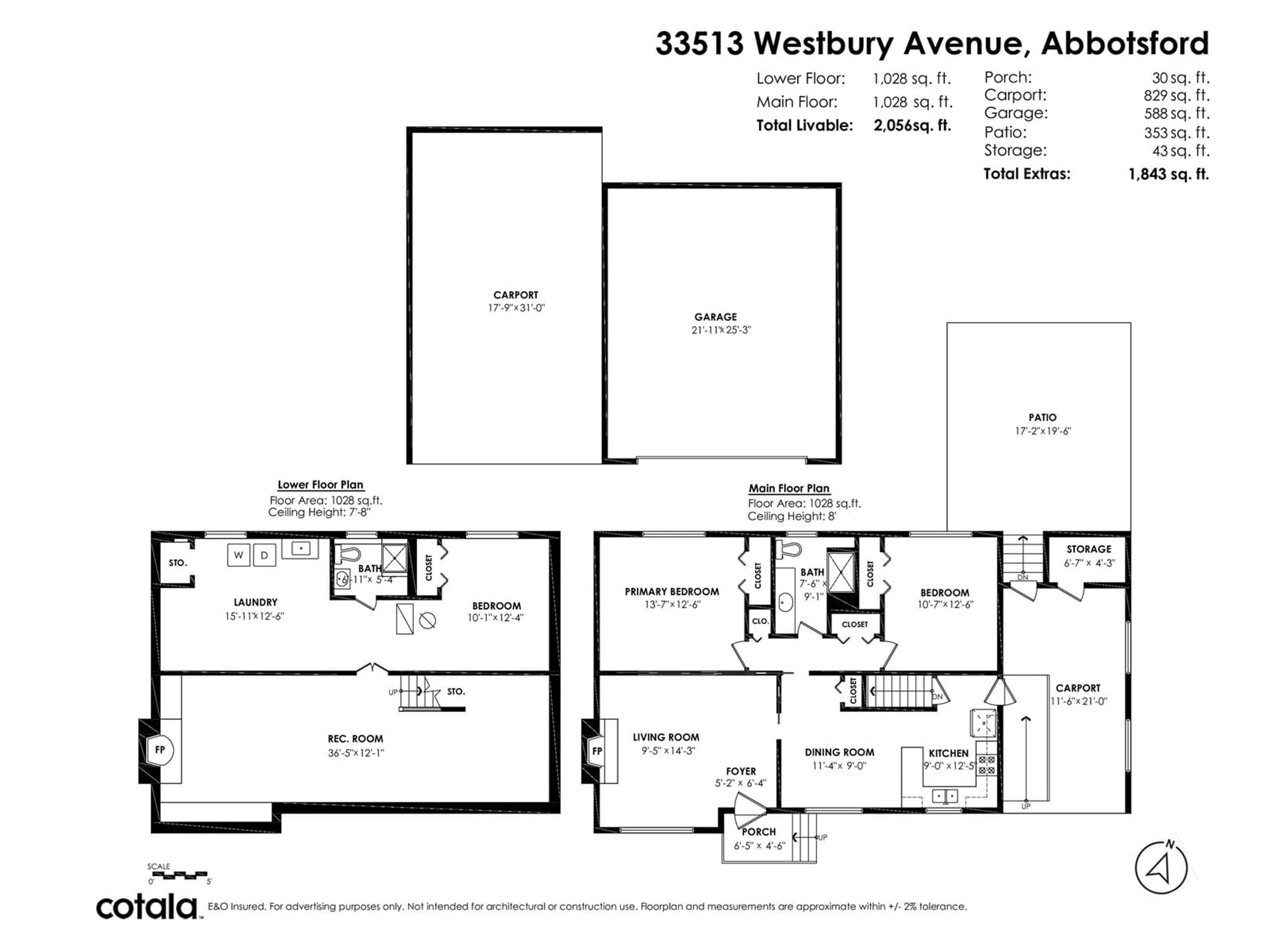 Floor plan for 33513 WESTBURY, Abbotsford British Columbia V2S1C6