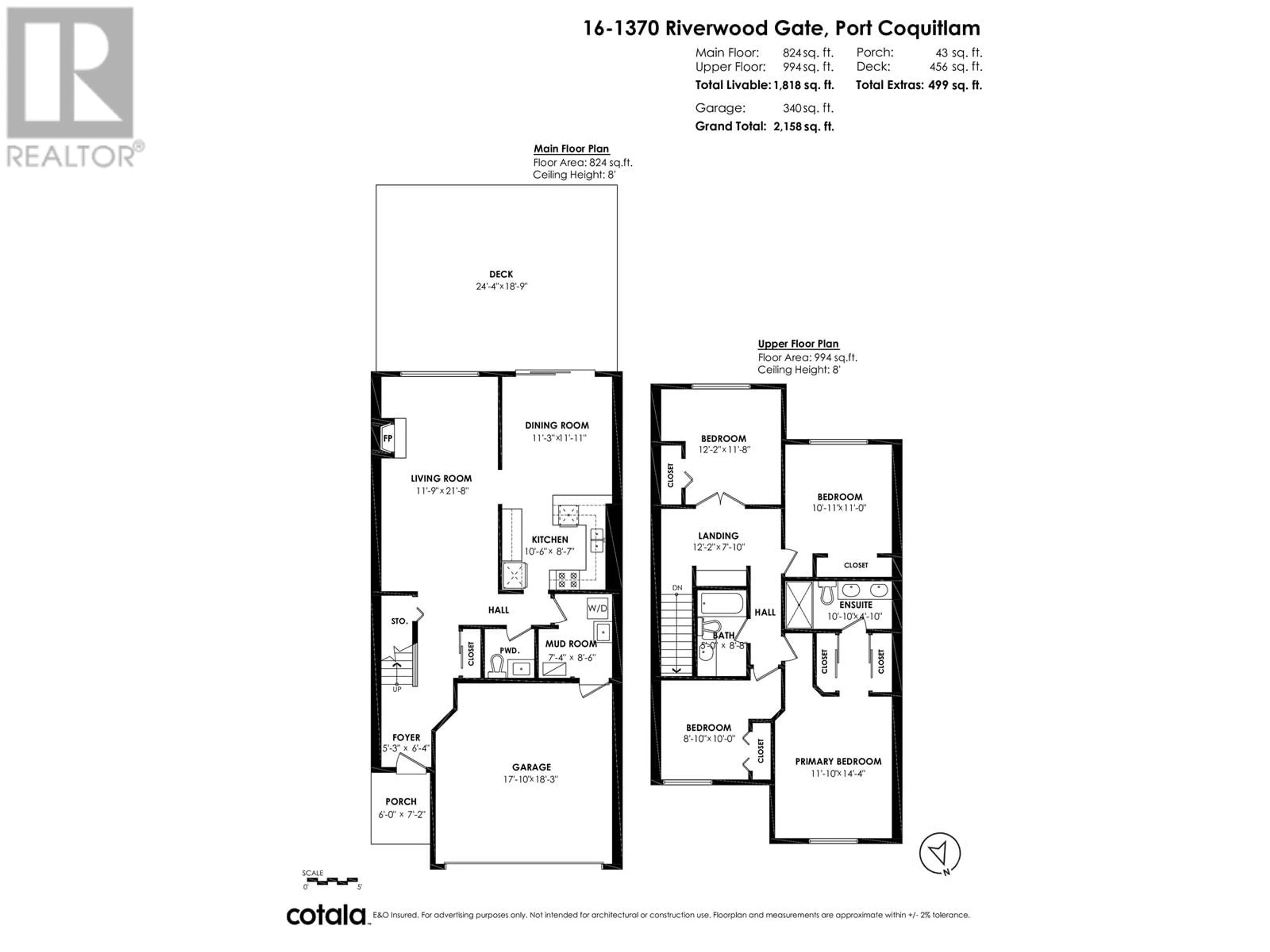 Floor plan for 16 - 1370 RIVERWOOD GATE, Port Coquitlam British Columbia V3B7V7