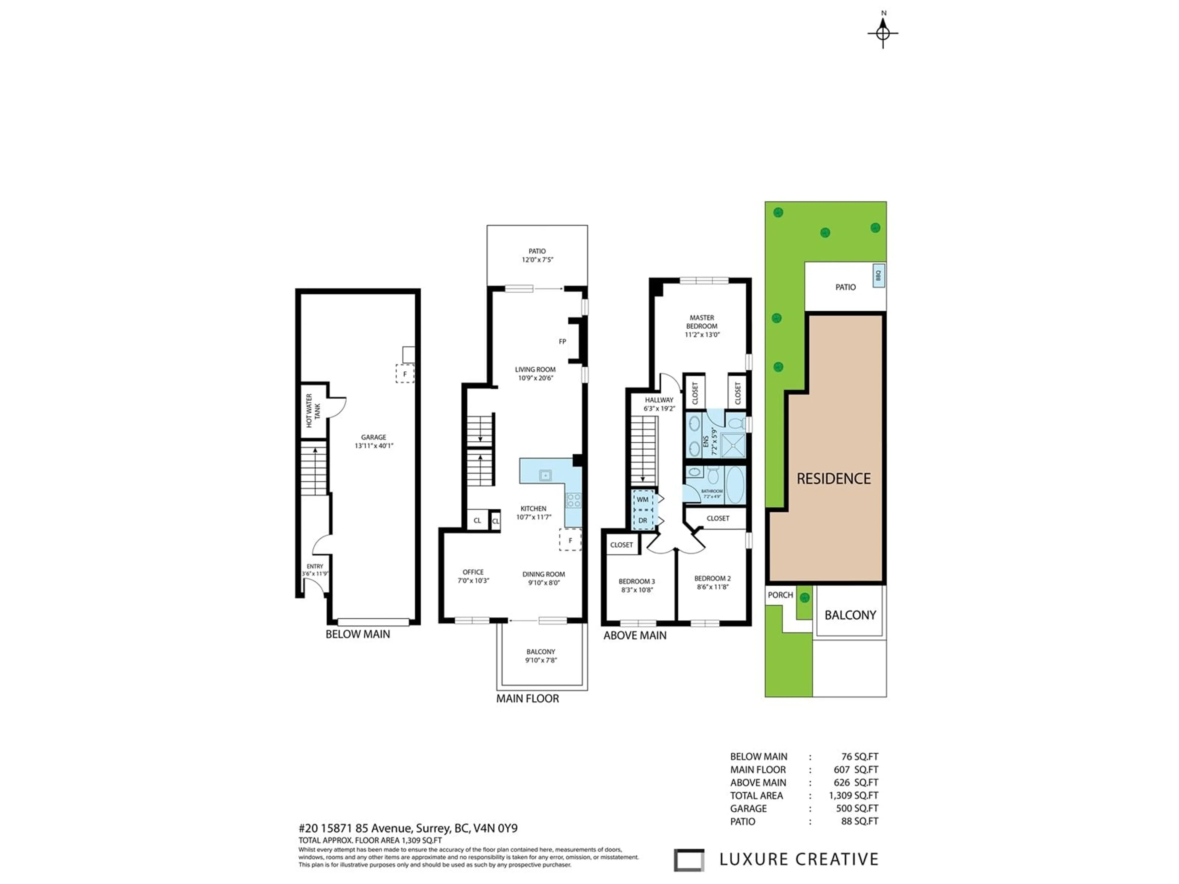 Floor plan for 20 - 15871 85, Surrey British Columbia V4N0Y9