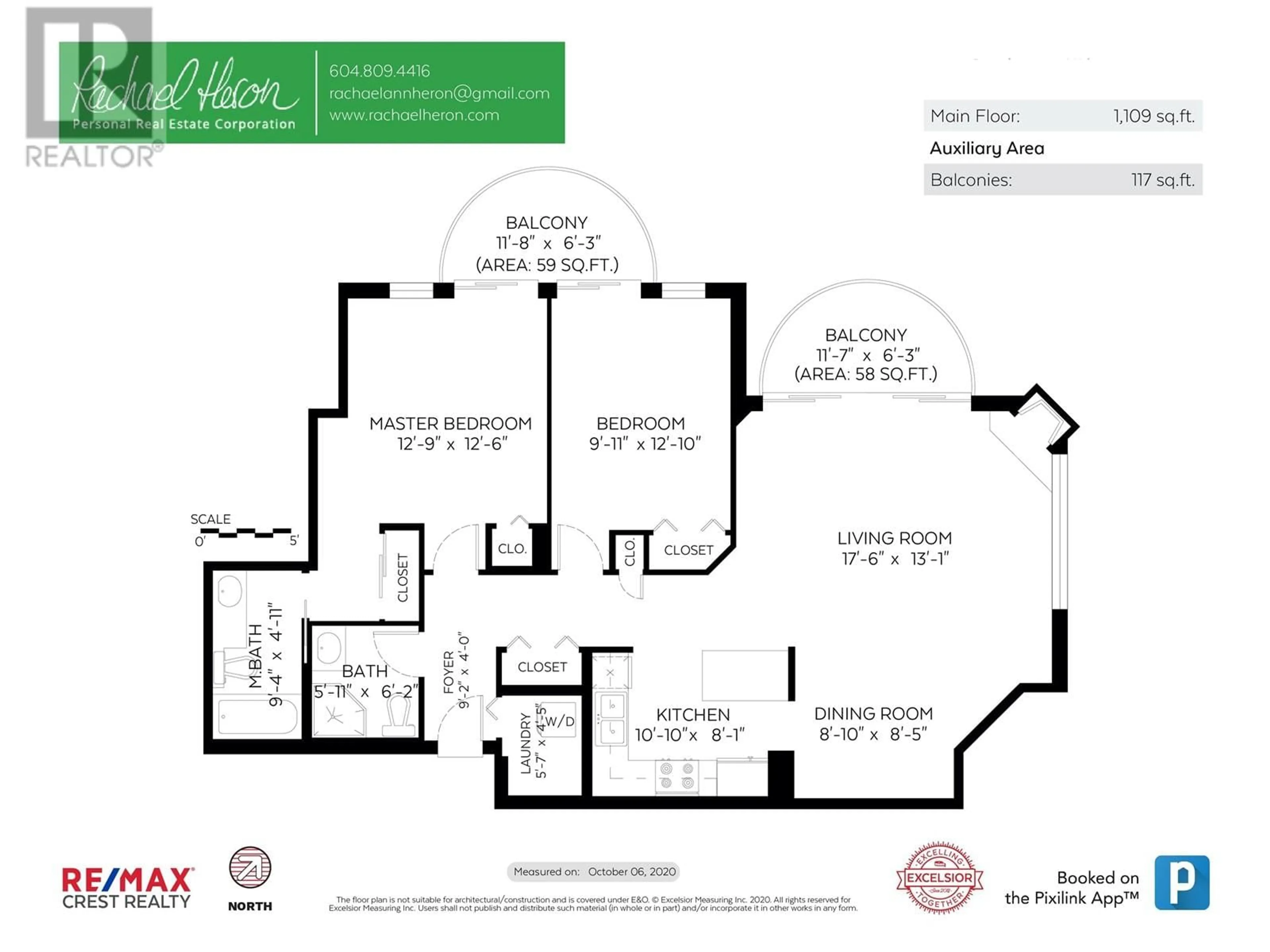 Floor plan for 1302 - 739 PRINCESS STREET, New Westminster British Columbia V3M6V6