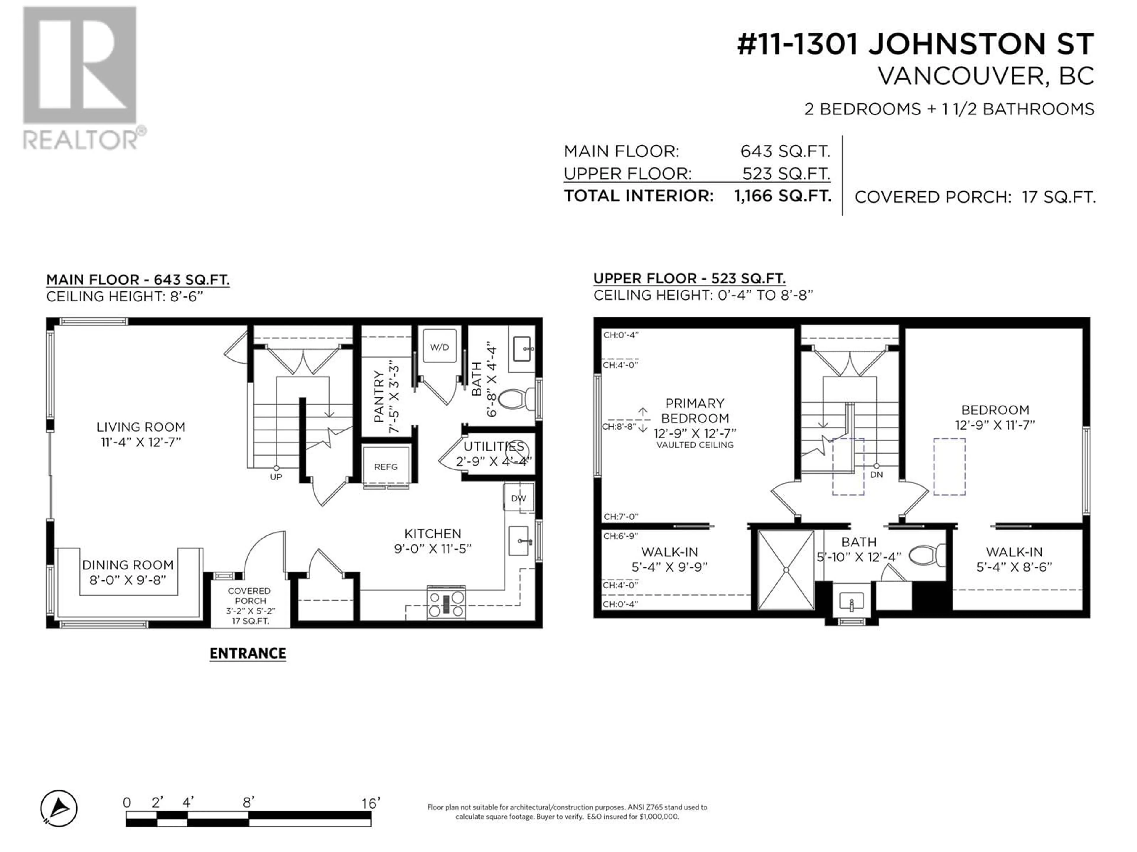 Floor plan for 11 - 1301 JOHNSTON STREET, Vancouver British Columbia V6H3R9