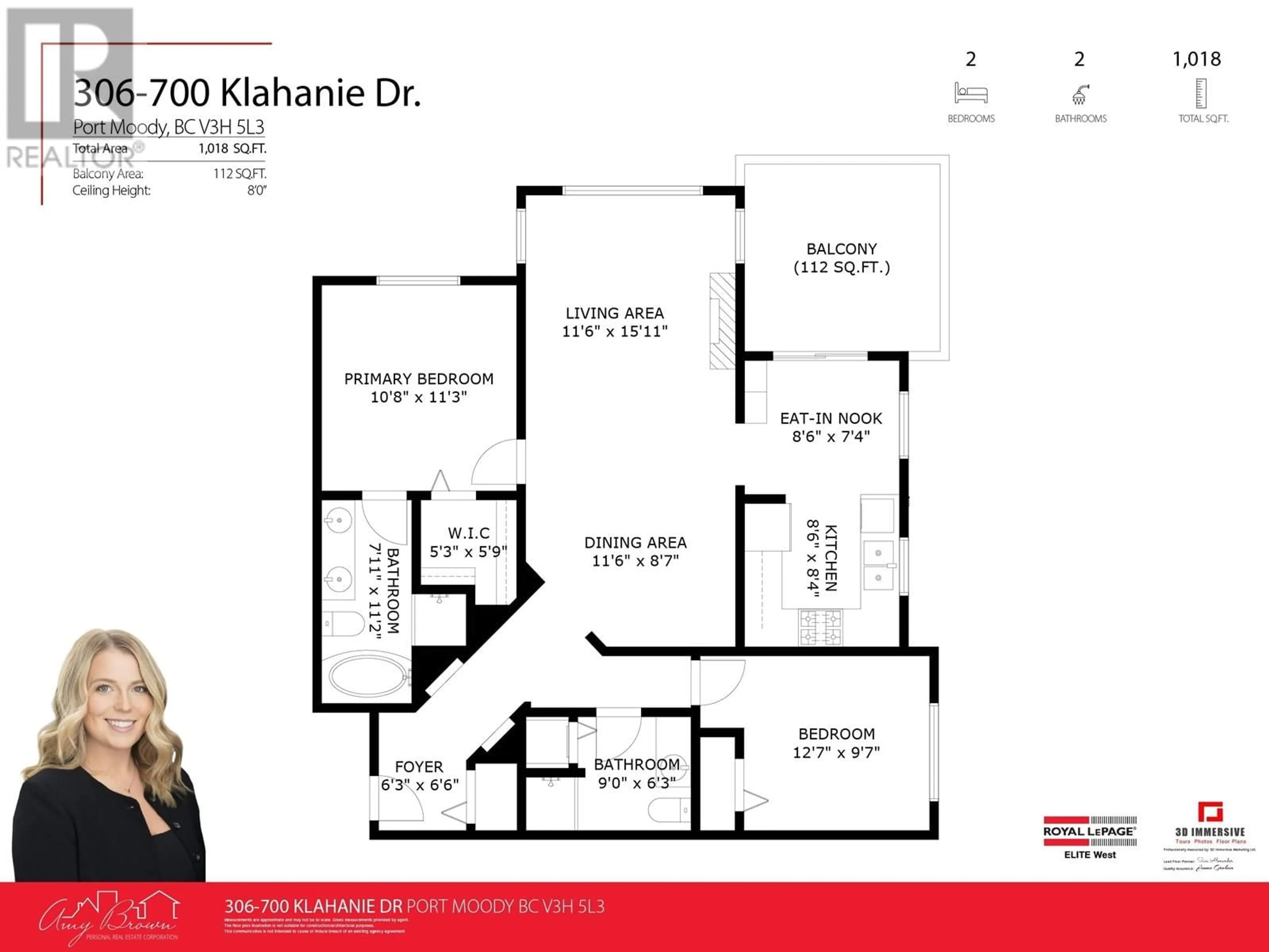Floor plan for 306 - 700 KLAHANIE DRIVE, Port Moody British Columbia V3H5L3