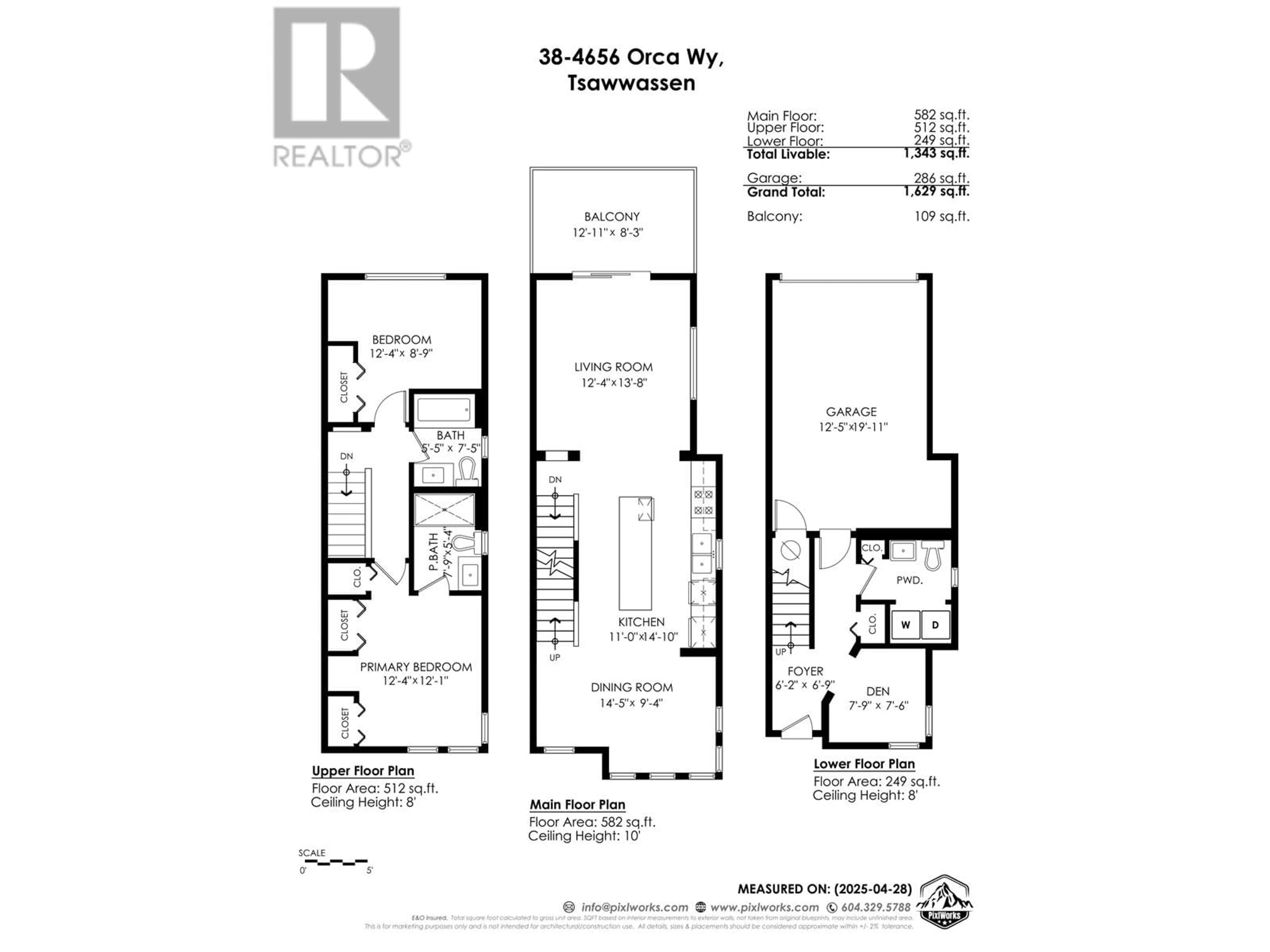Floor plan for 38 - 4656 ORCA WAY, Delta British Columbia V4M0C9