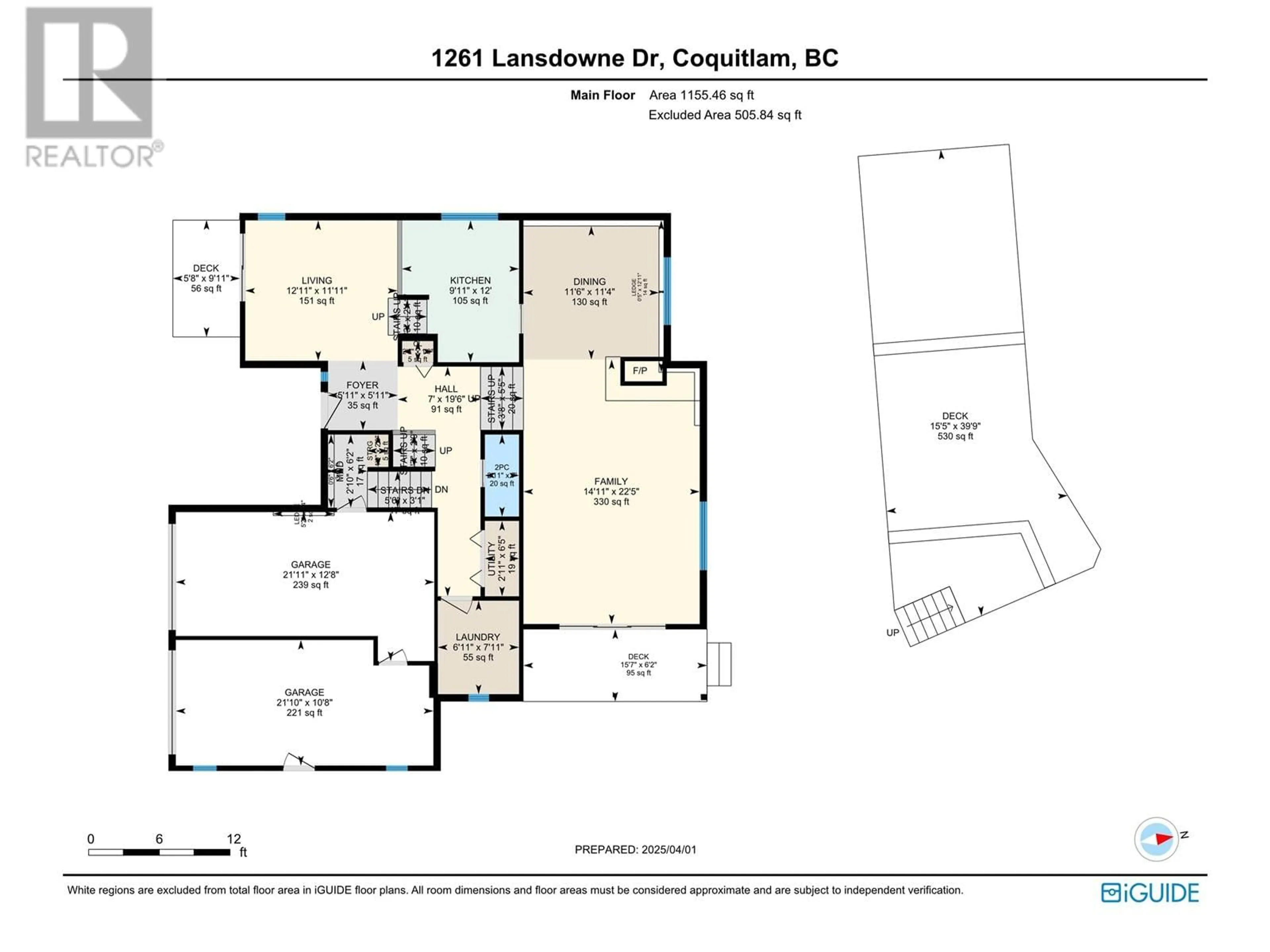 Floor plan for 1261 LANSDOWNE DRIVE, Coquitlam British Columbia V3E1S6