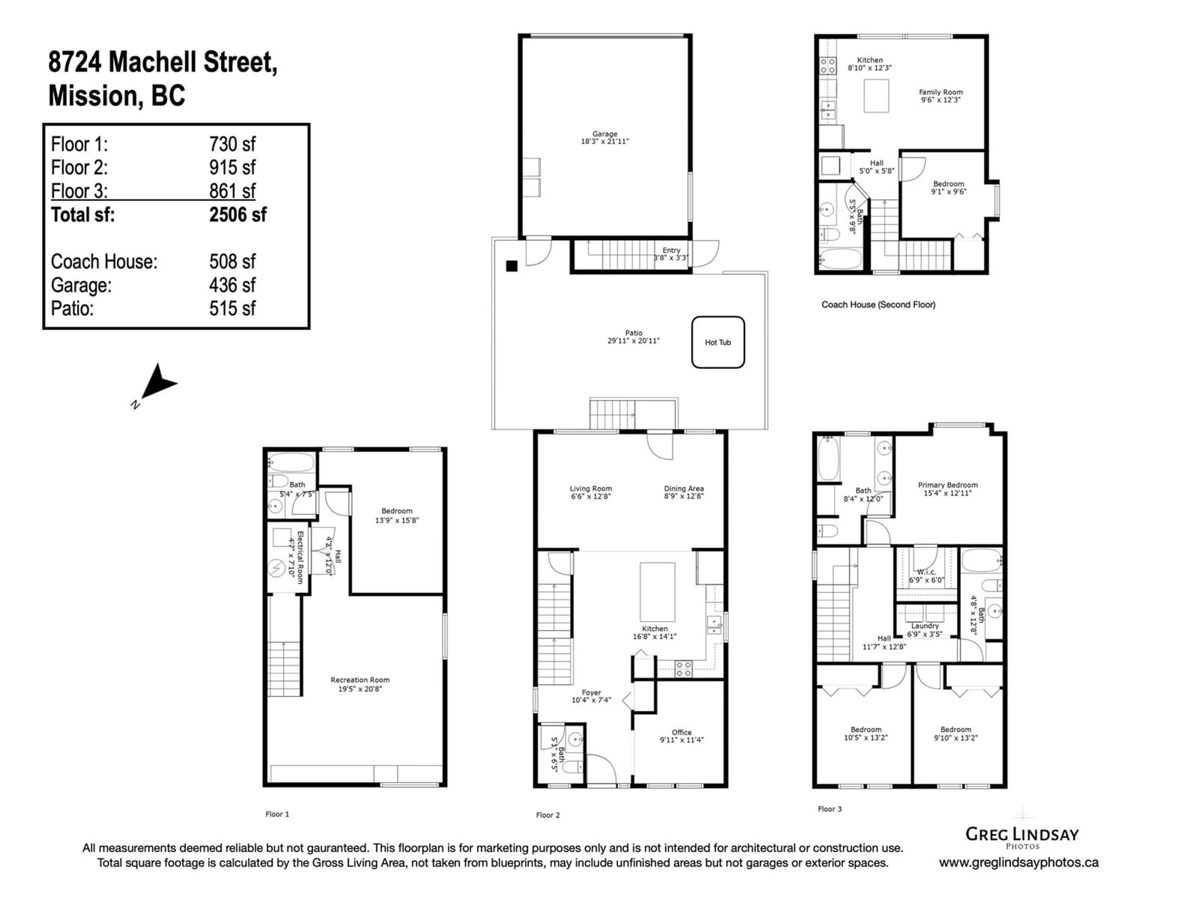 Floor plan for 8724 MACHELL, Mission British Columbia V4S0C8