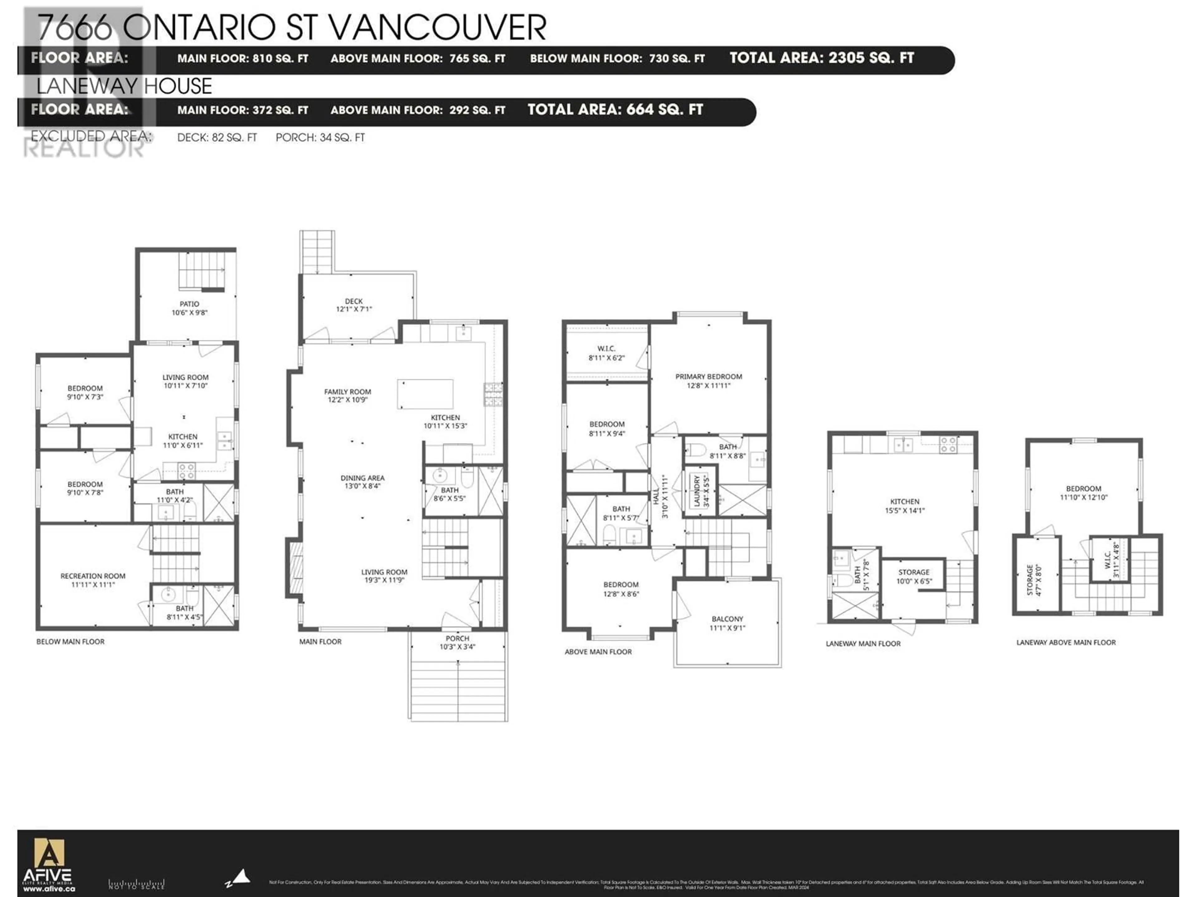 Floor plan for 7666 ONTARIO STREET, Vancouver British Columbia V5X3C5