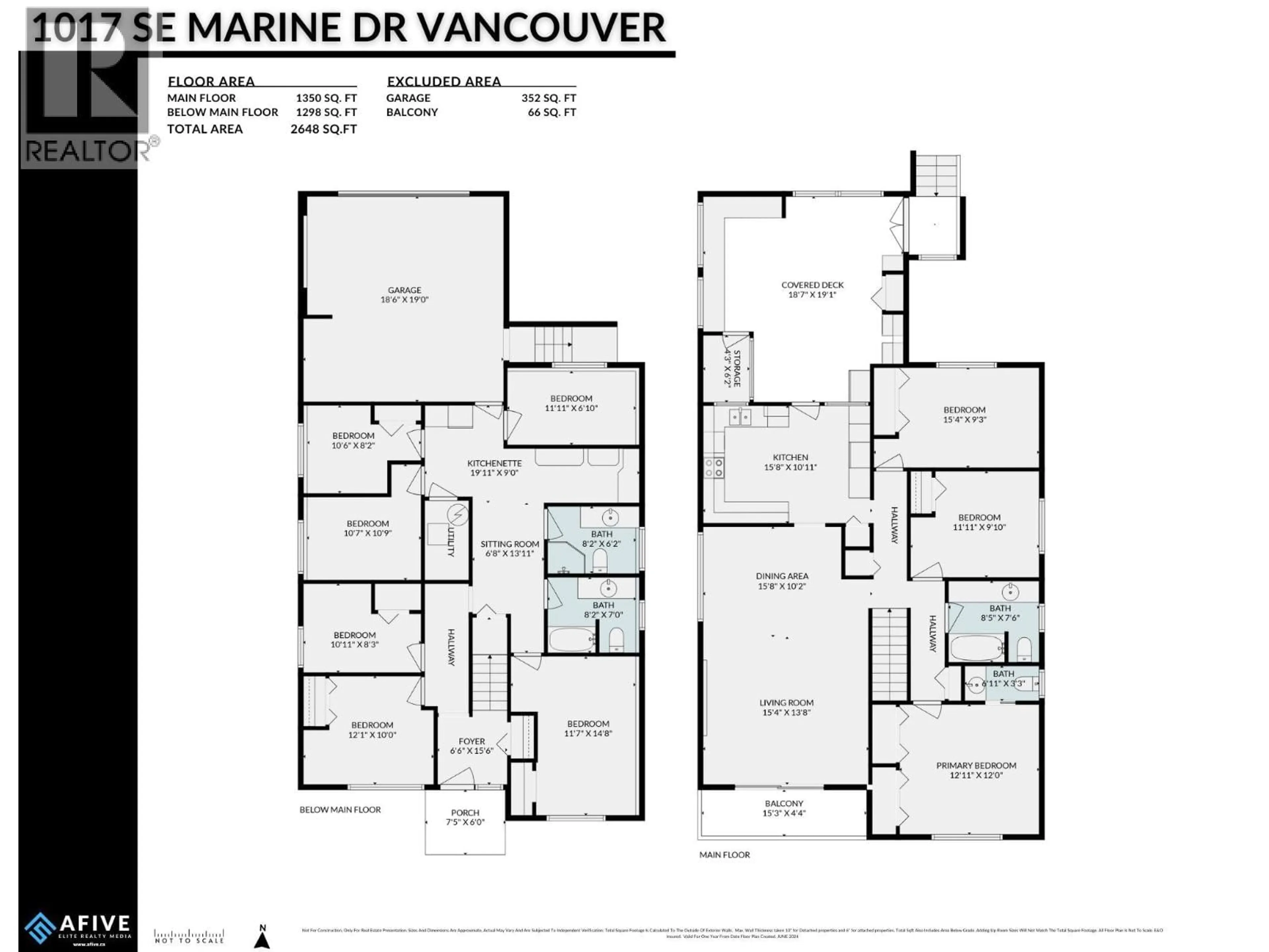 Floor plan for 1017 MARINE DRIVE, Vancouver British Columbia V5X2V5