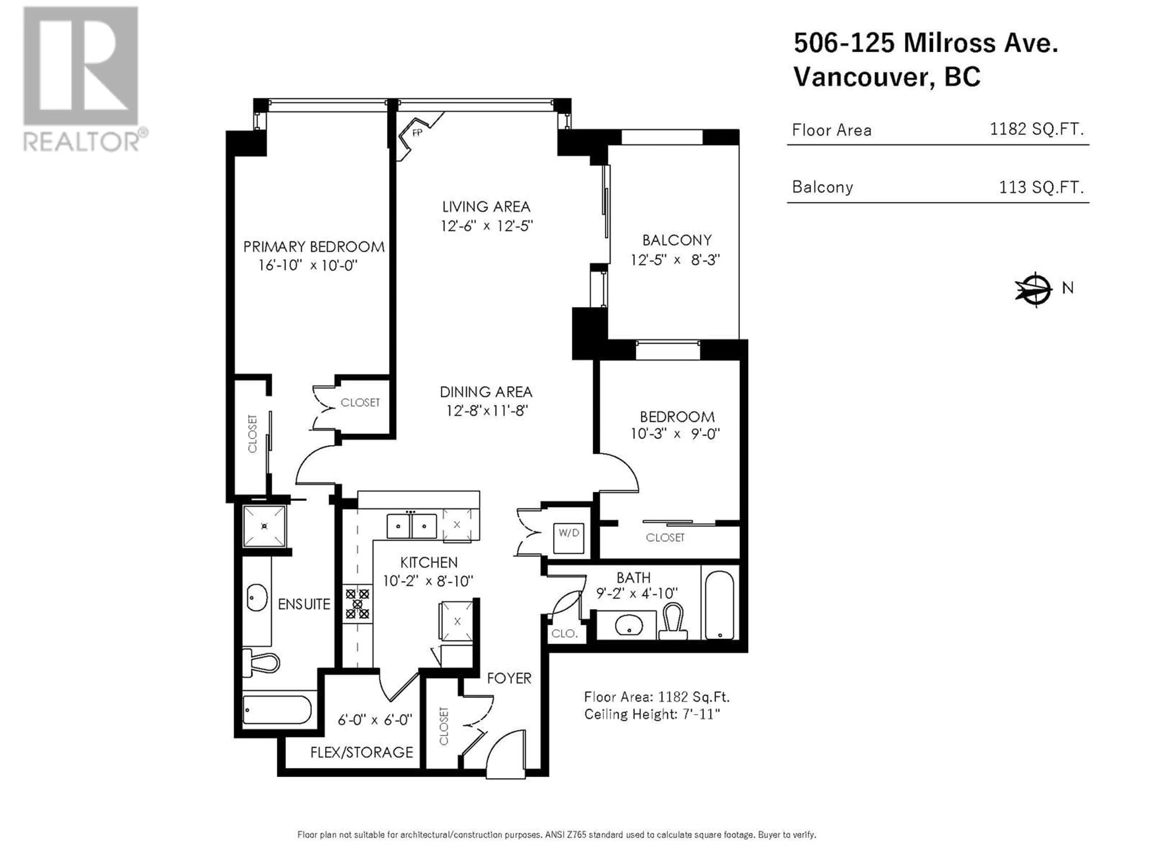 Floor plan for 506 - 125 MILROSS AVENUE, Vancouver British Columbia V6A0A1