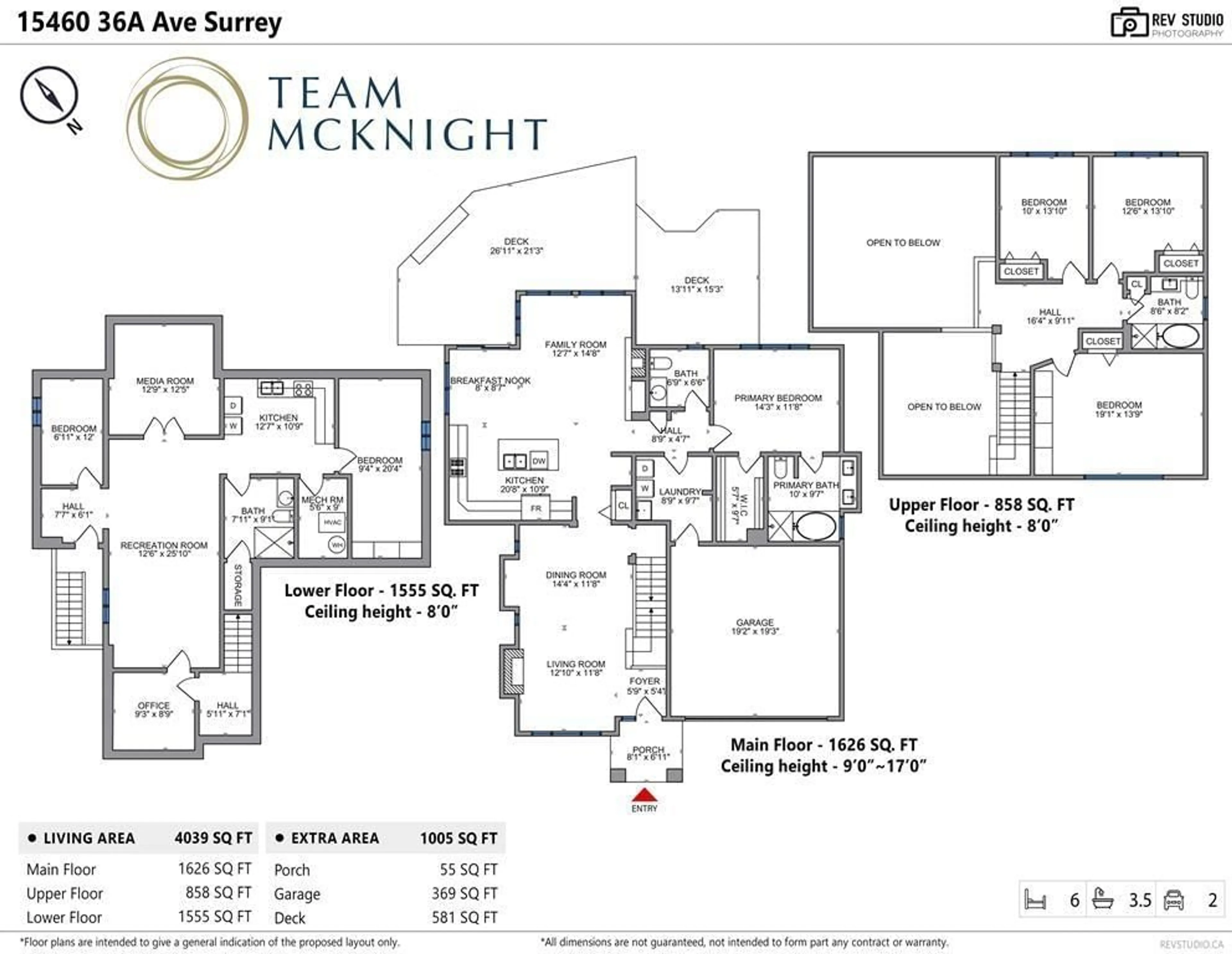 Floor plan for 15460 36A, Surrey British Columbia V3Z0G9