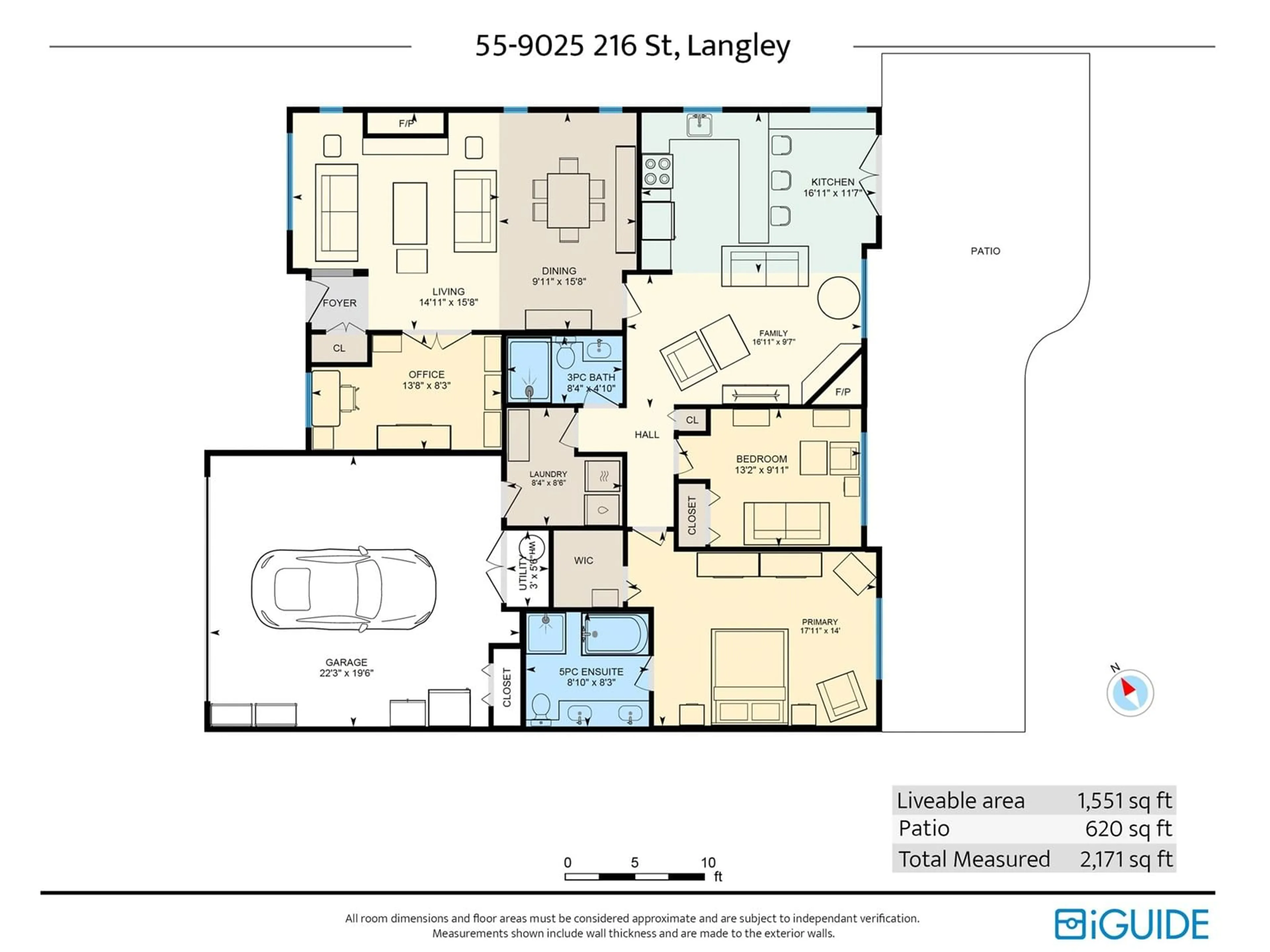 Floor plan for 55 - 9025 216, Langley British Columbia V1M2X6
