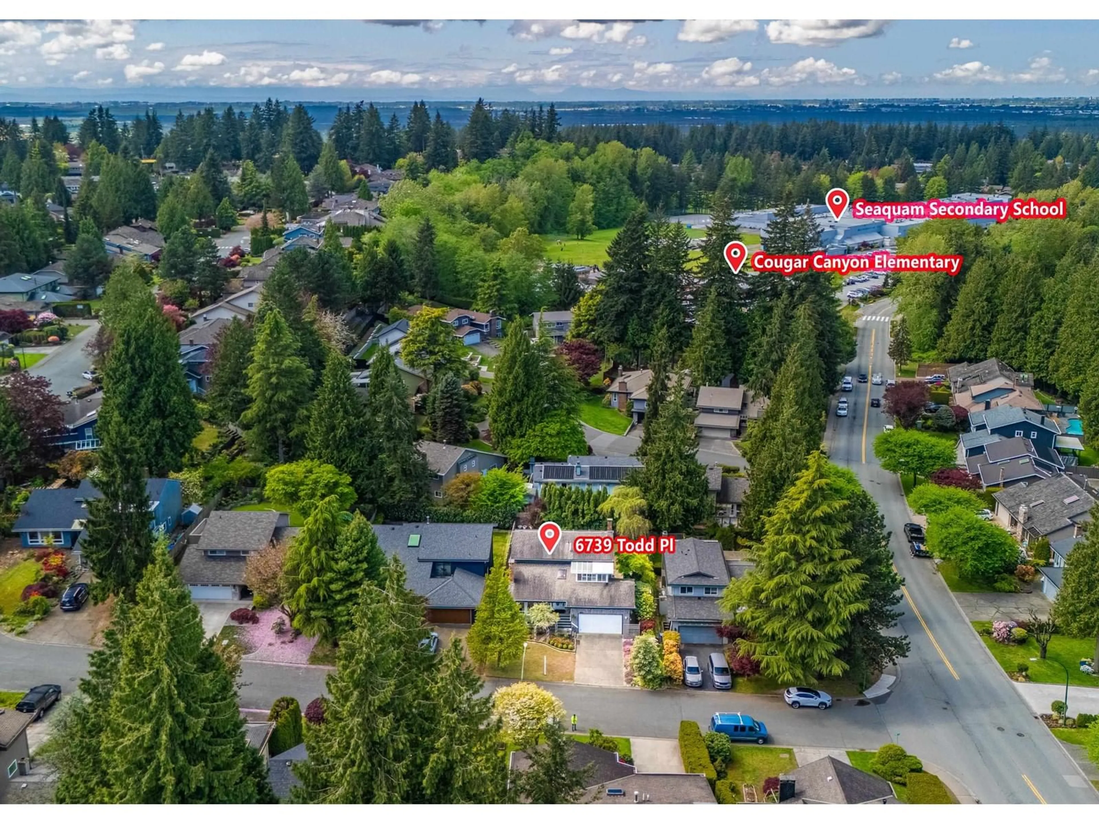 A pic from outside/outdoor area/front of a property/back of a property/a pic from drone, forest/trees view for 6739 TODD, Delta British Columbia V4E2T1