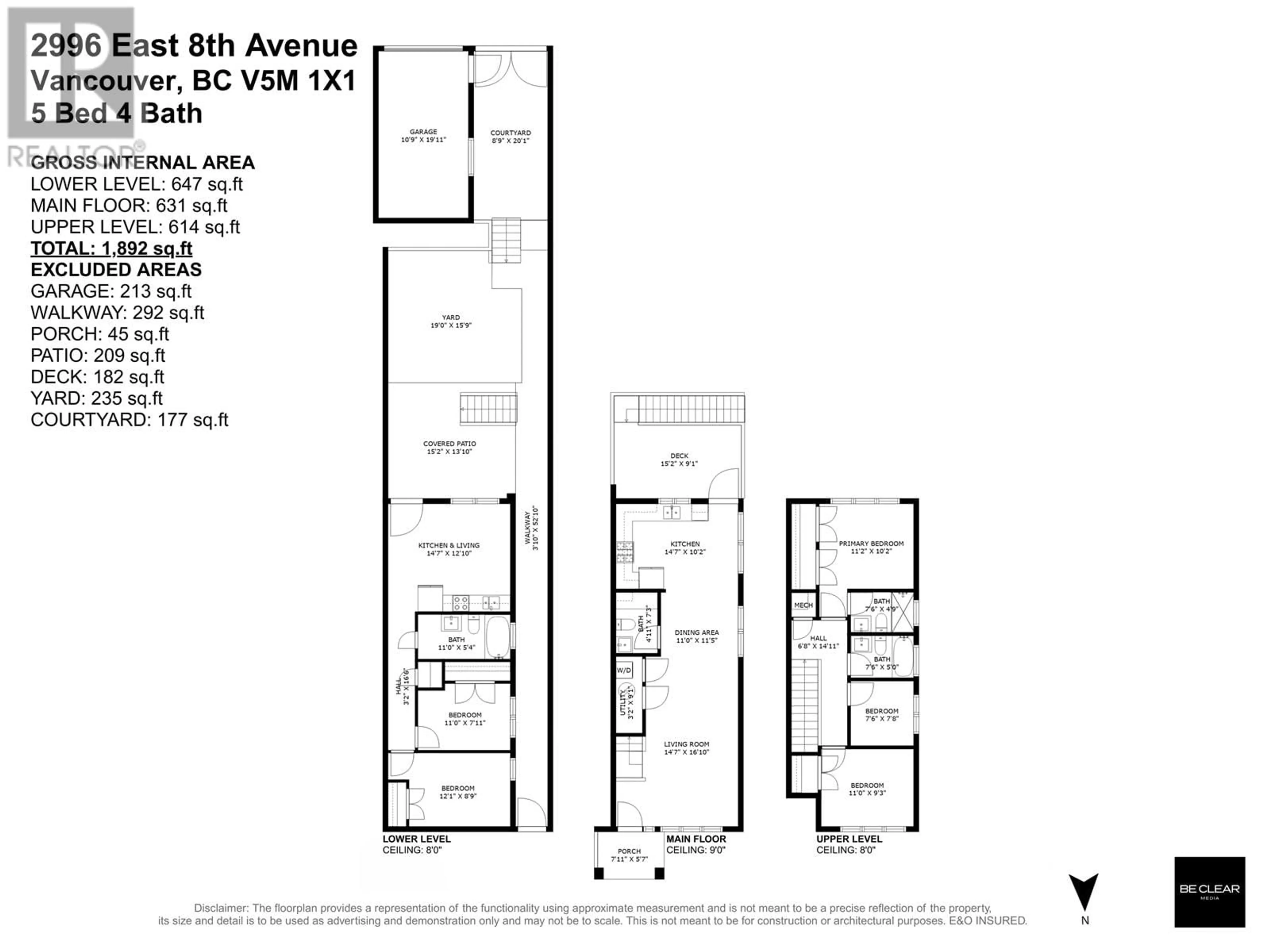 Floor plan for 2996 8TH AVENUE, Vancouver British Columbia V5M1X1