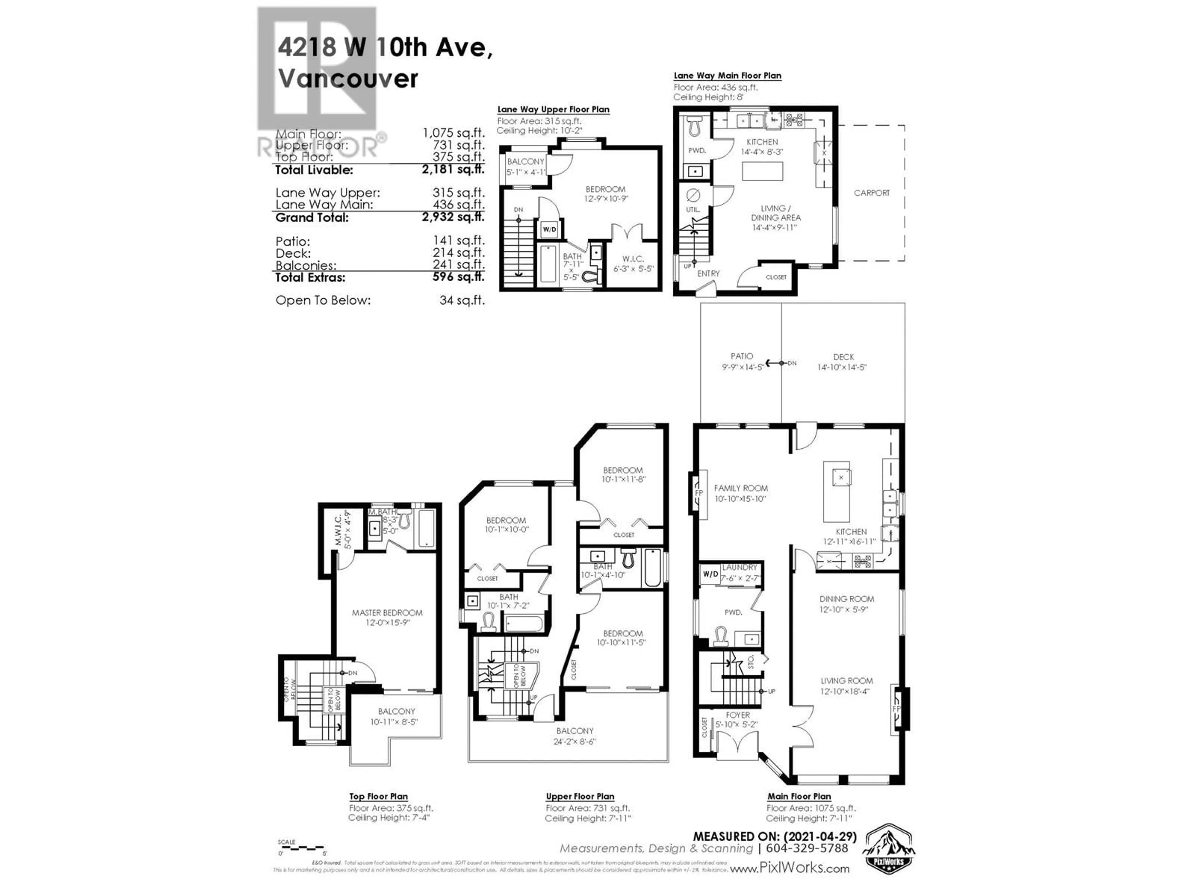 Floor plan for 4218 10TH AVENUE, Vancouver British Columbia V6R2H4