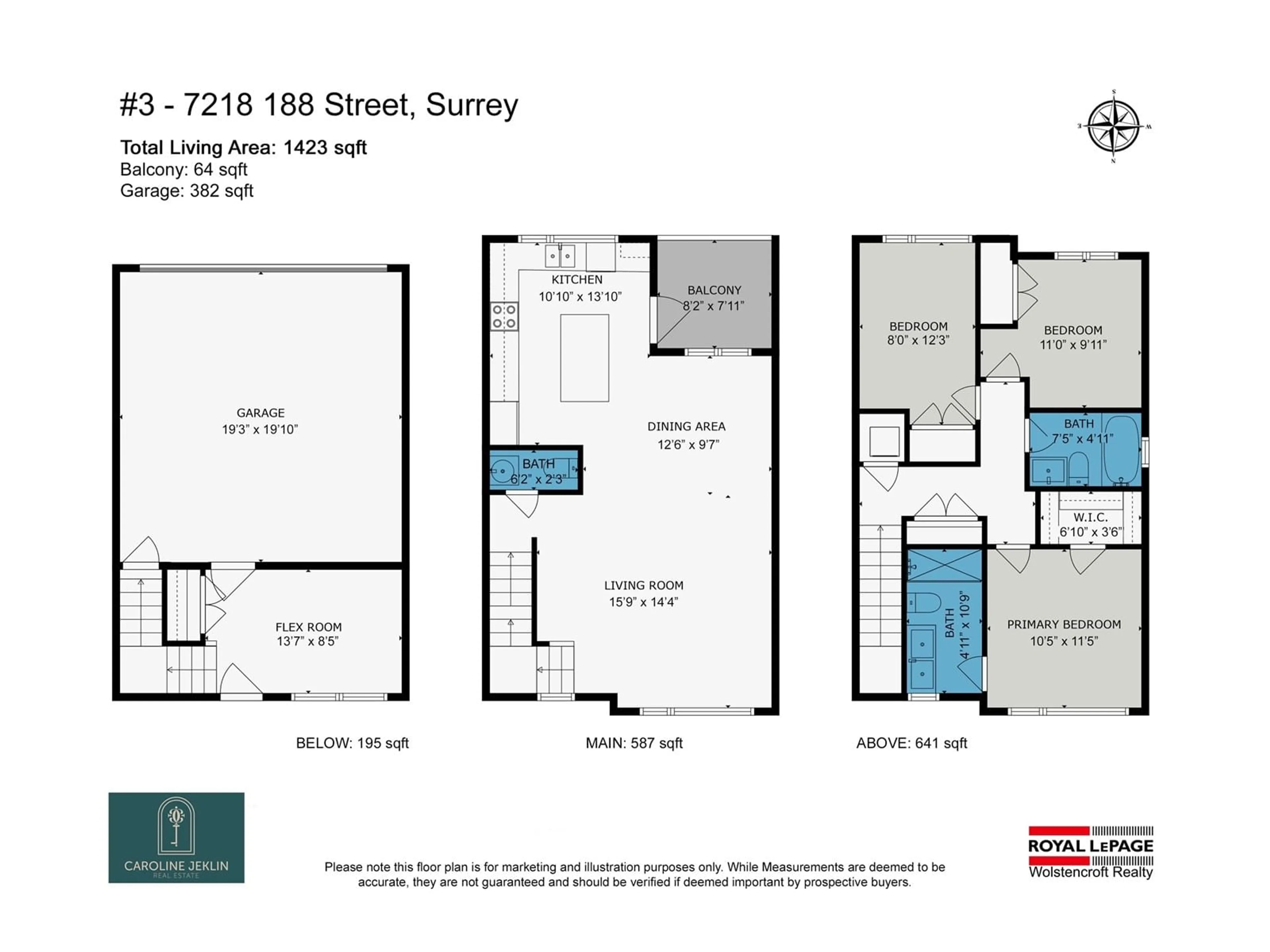 Floor plan for 3 - 7218 188, Surrey British Columbia V4N6W3