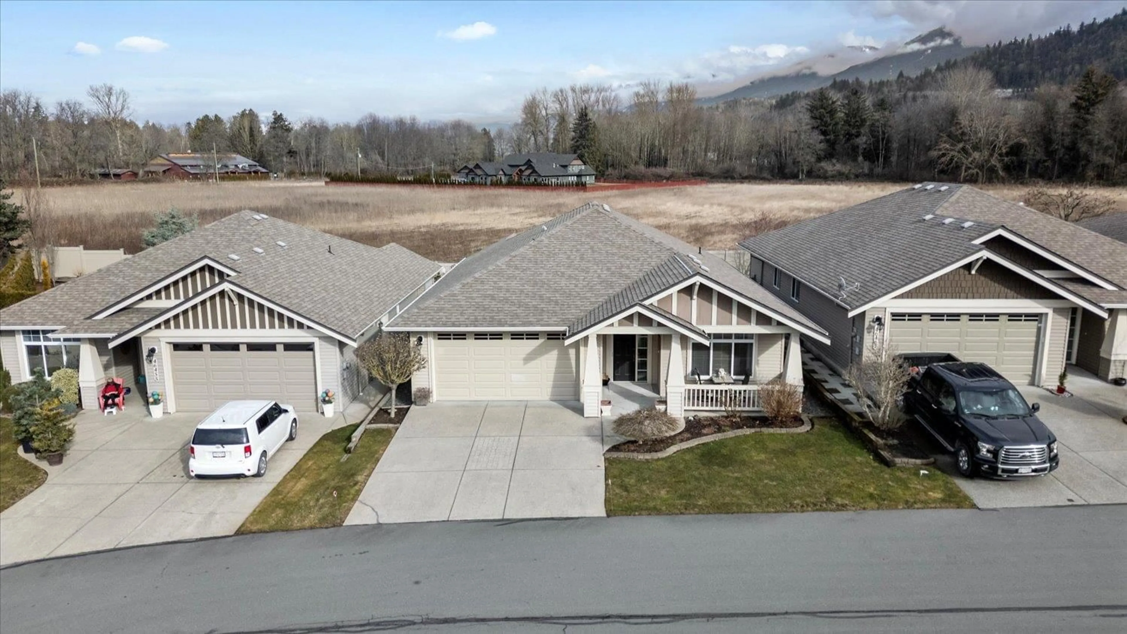 A pic from outside/outdoor area/front of a property/back of a property/a pic from drone, mountain view for 46461 STONEY CREEK DRIVE, Chilliwack British Columbia V2R0B7