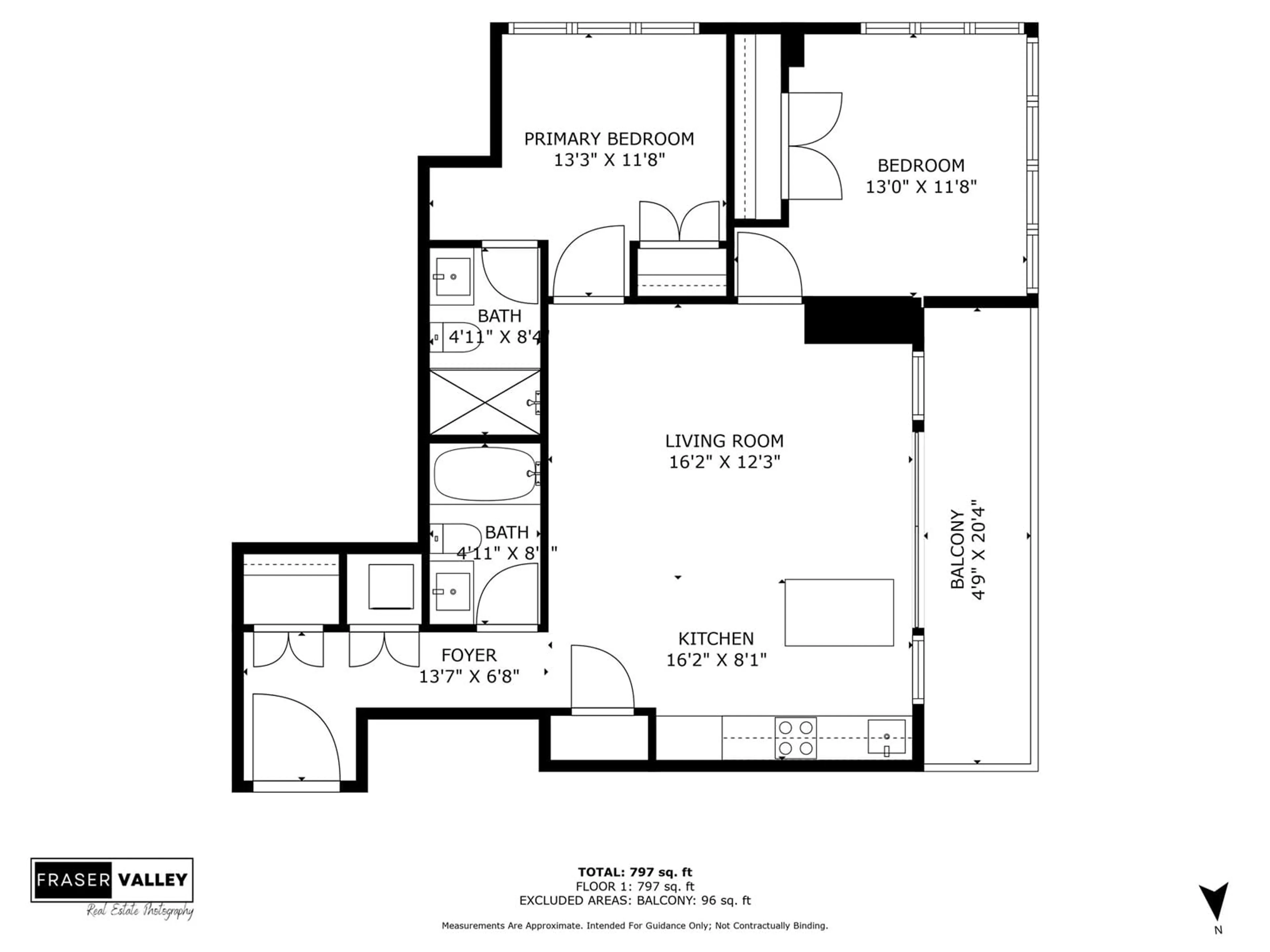 Floor plan for 3310 - 10448 UNIVERSITY, Surrey British Columbia V3T0S7