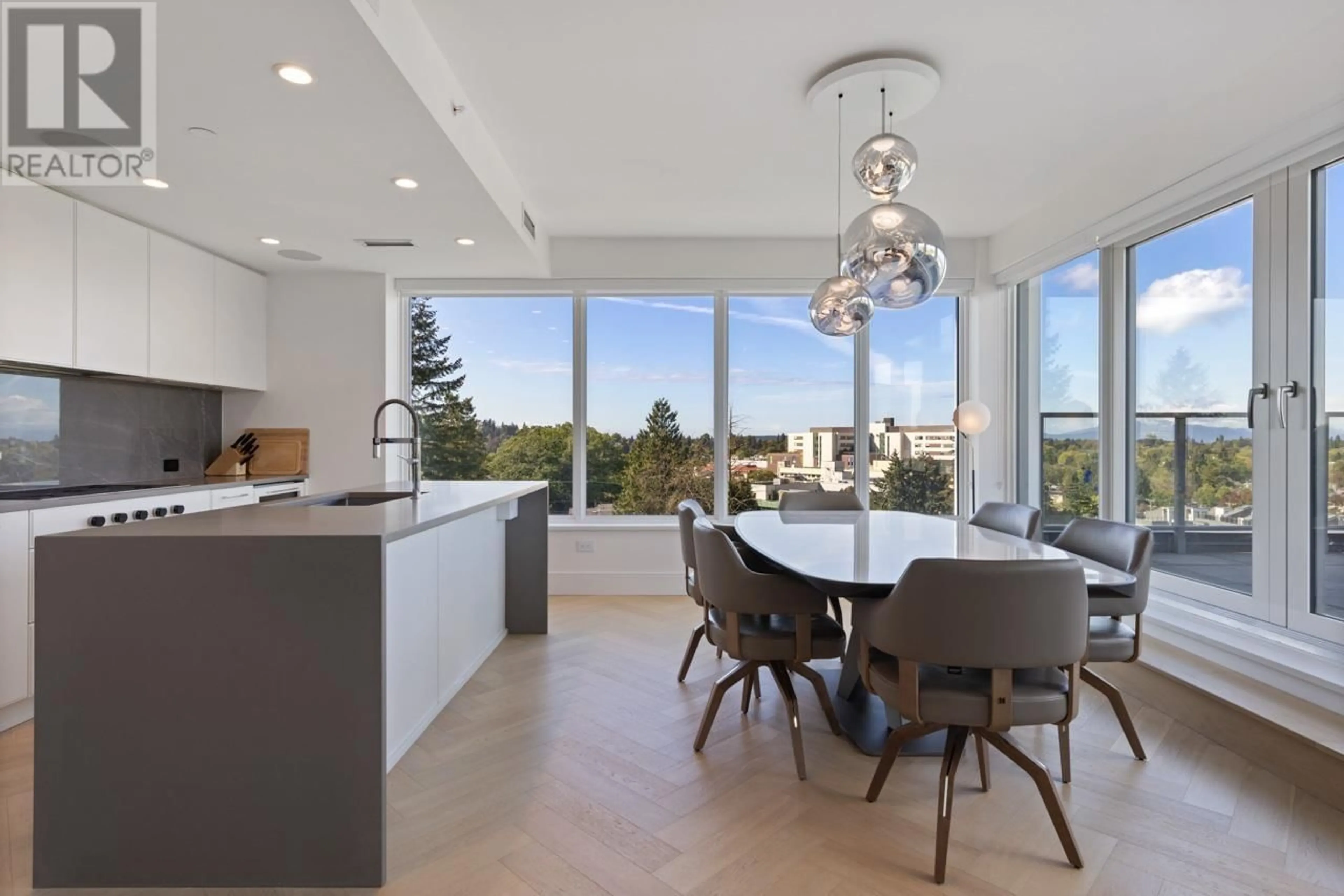 Contemporary kitchen, ceramic/tile floor for 602 - 4685 CAMBIE STREET, Vancouver British Columbia V5Z0J7