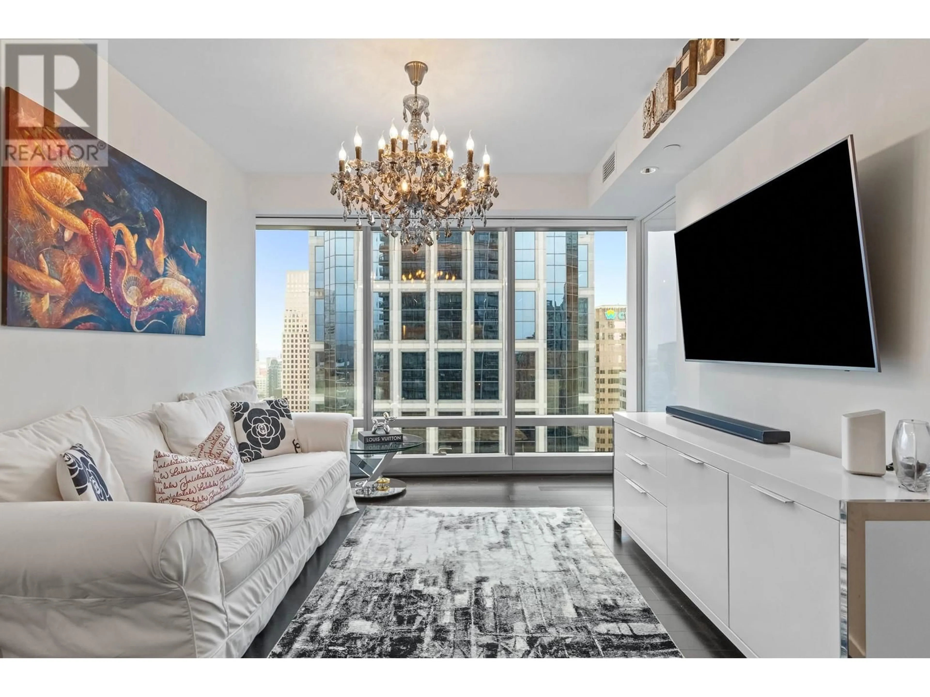 Living room with furniture, unknown for 2801 - 1151 GEORGIA STREET, Vancouver British Columbia V6E0B3