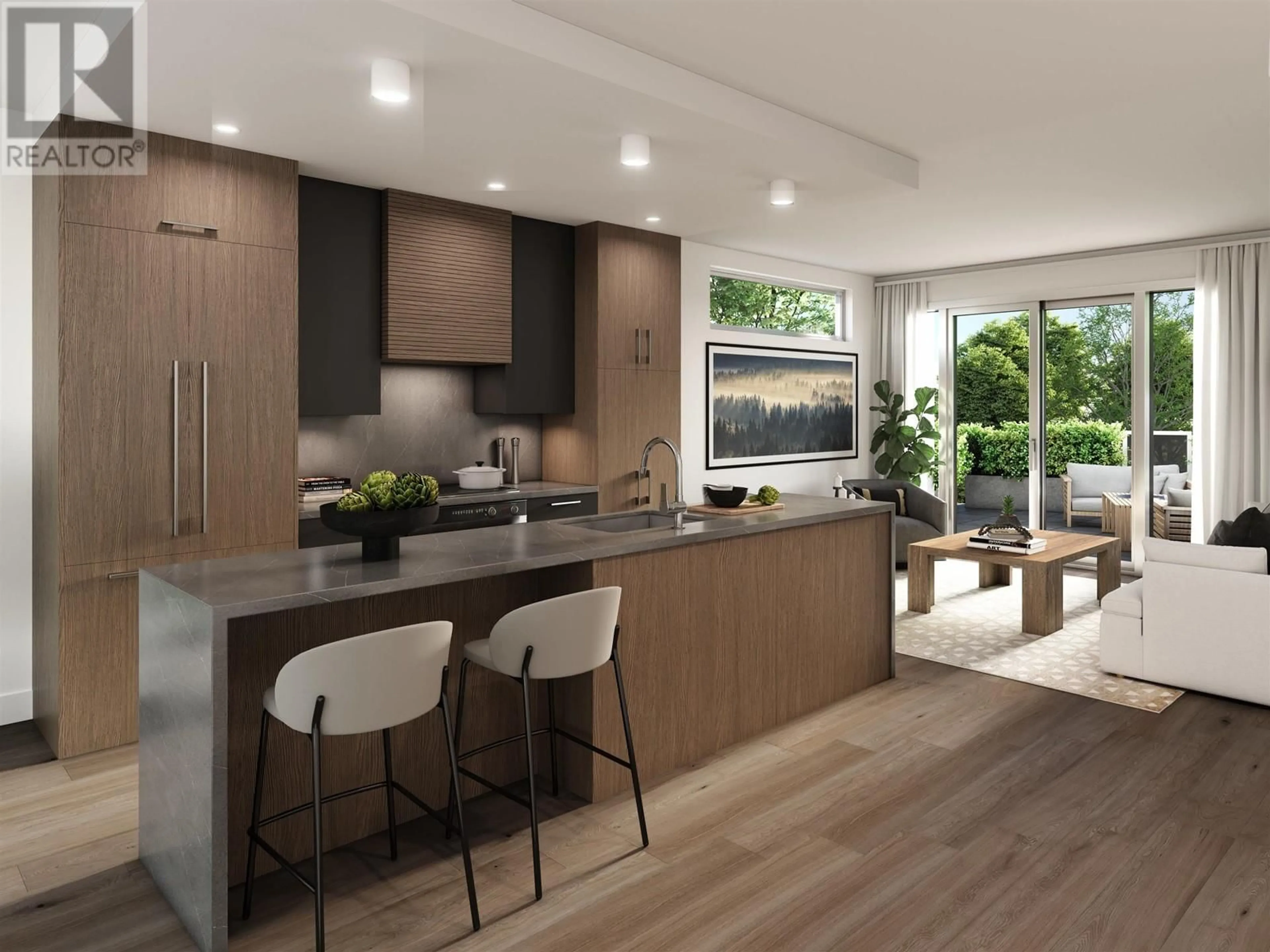 Open concept kitchen, wood/laminate floor for 1 - 3155 CANFIELD CRESCENT, North Vancouver British Columbia V0V0V0