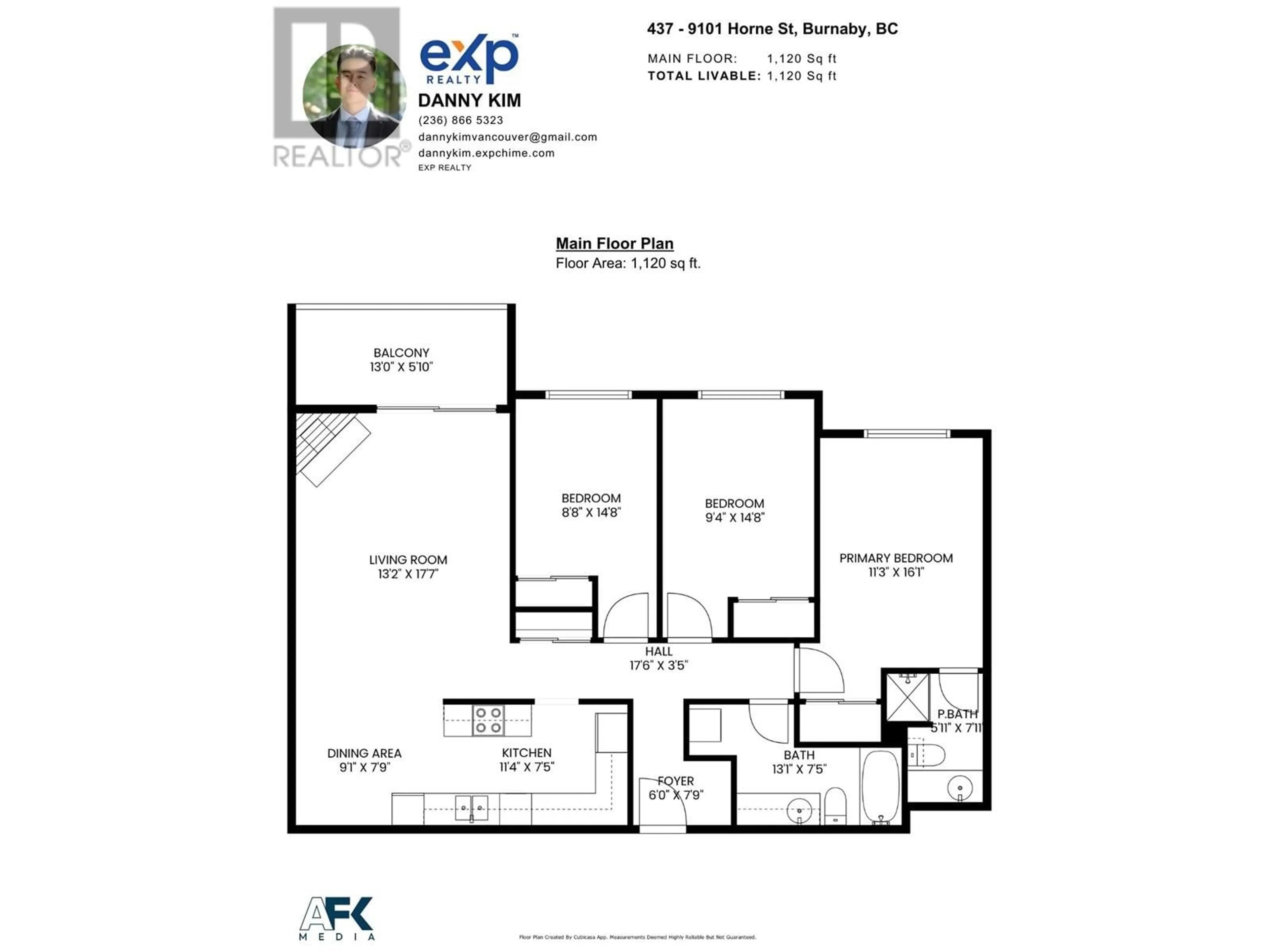 Floor plan for 437 - 9101 HORNE STREET, Burnaby British Columbia V3N4M3