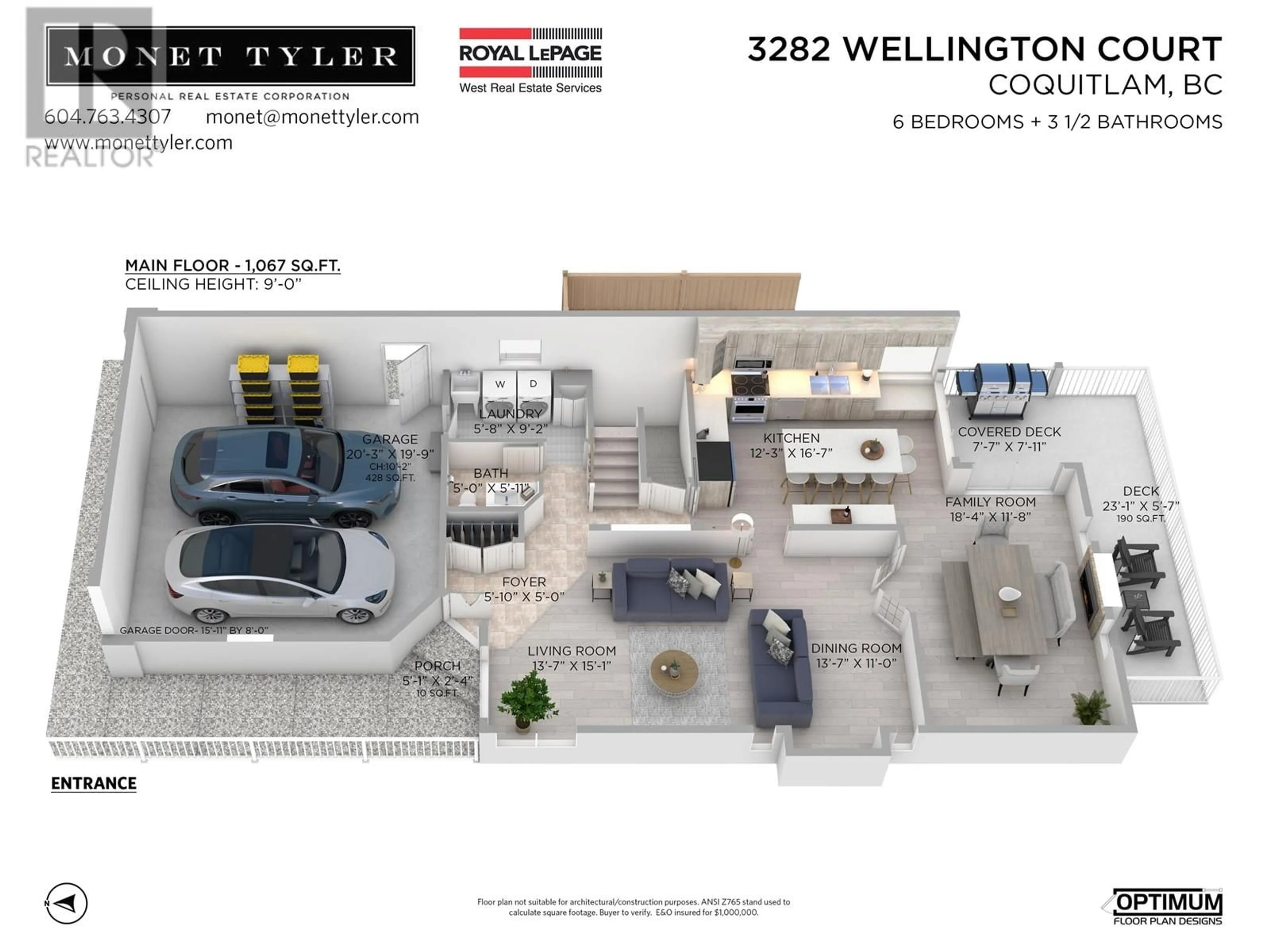 Floor plan for 3282 WELLINGTON COURT, Coquitlam British Columbia V3B7X2