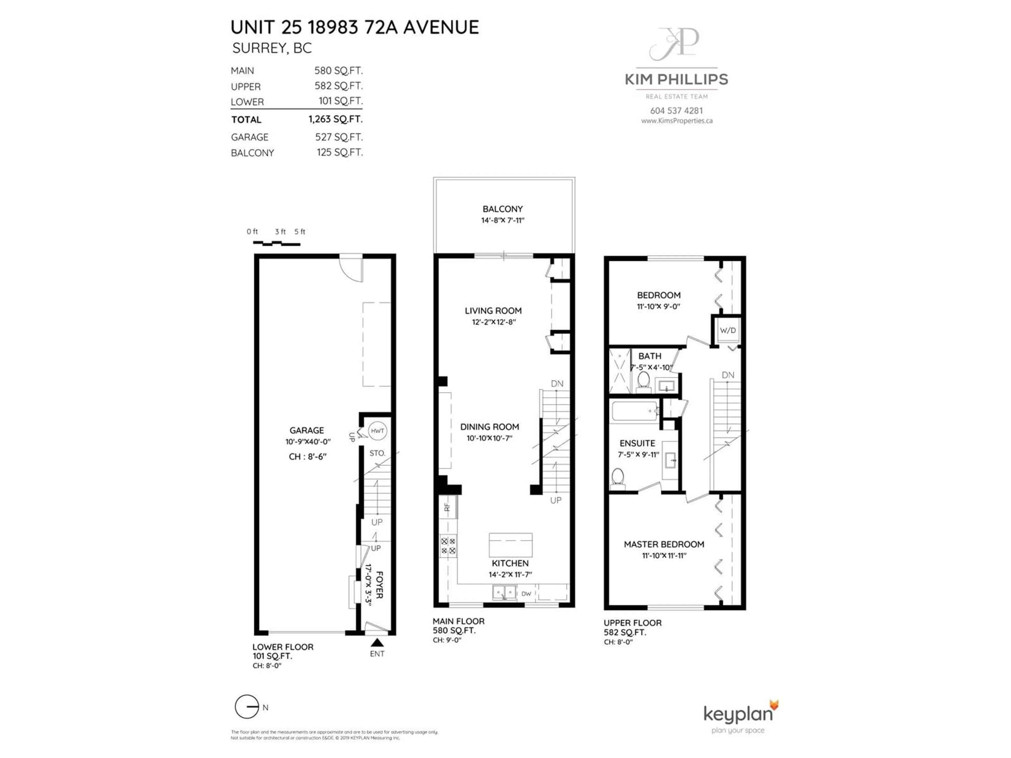 Floor plan for 25 - 18983 72A, Surrey British Columbia V4N1A5