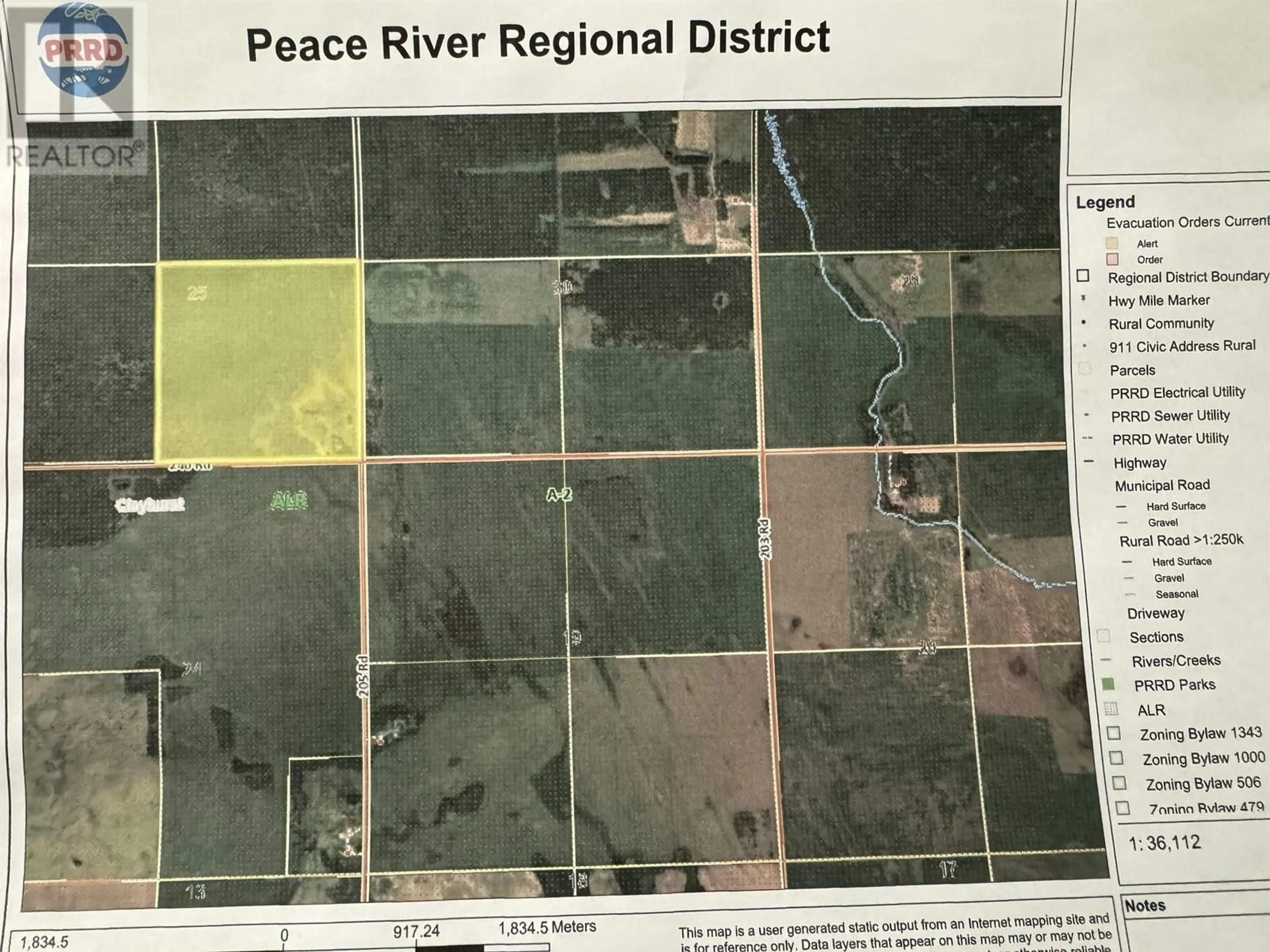 Picture of a map for 1016 240 ROAD, Fort St. John British Columbia V0C1K0