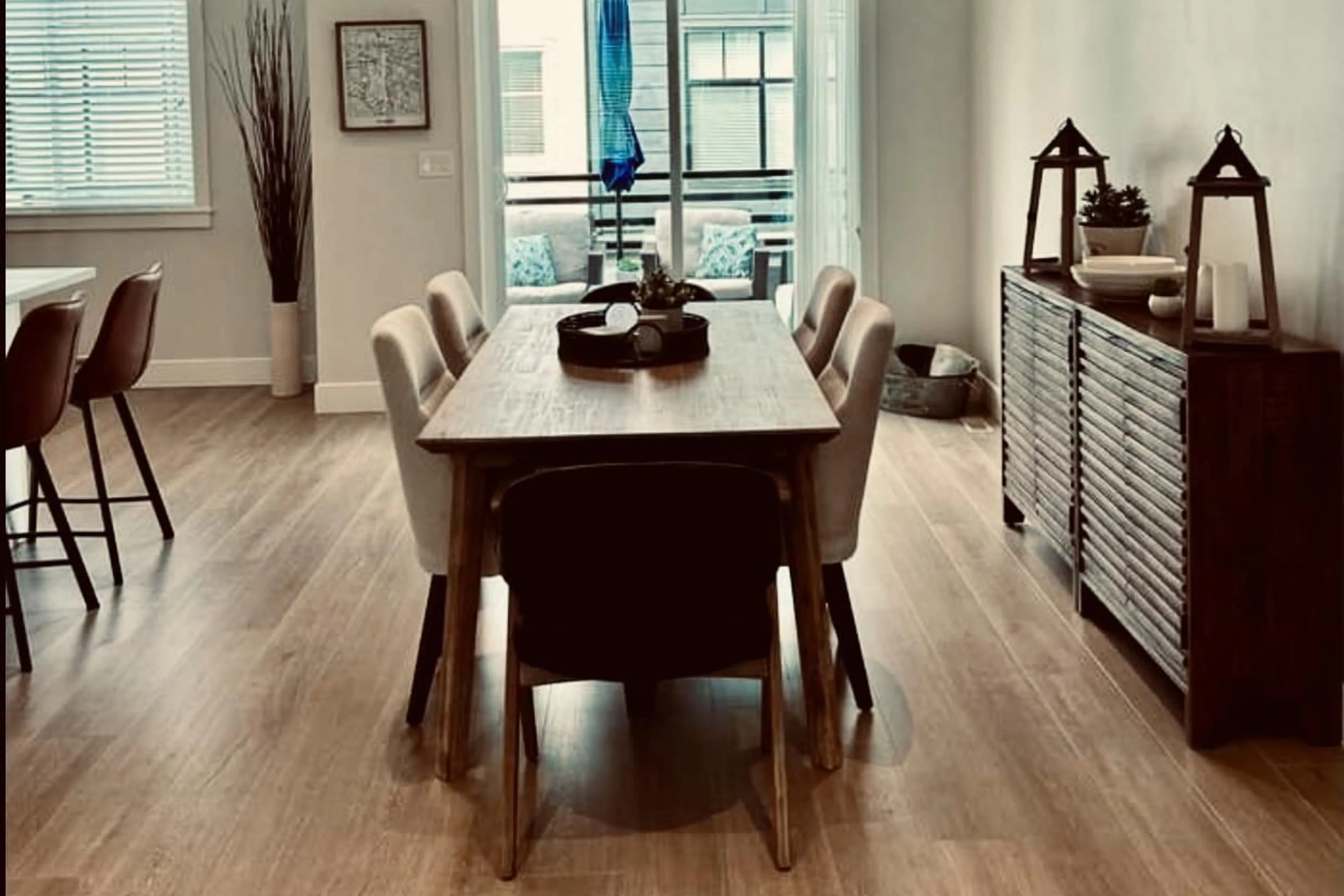 Dining room, wood/laminate floor for 39 - 22128 48A, Langley British Columbia V3A0L6