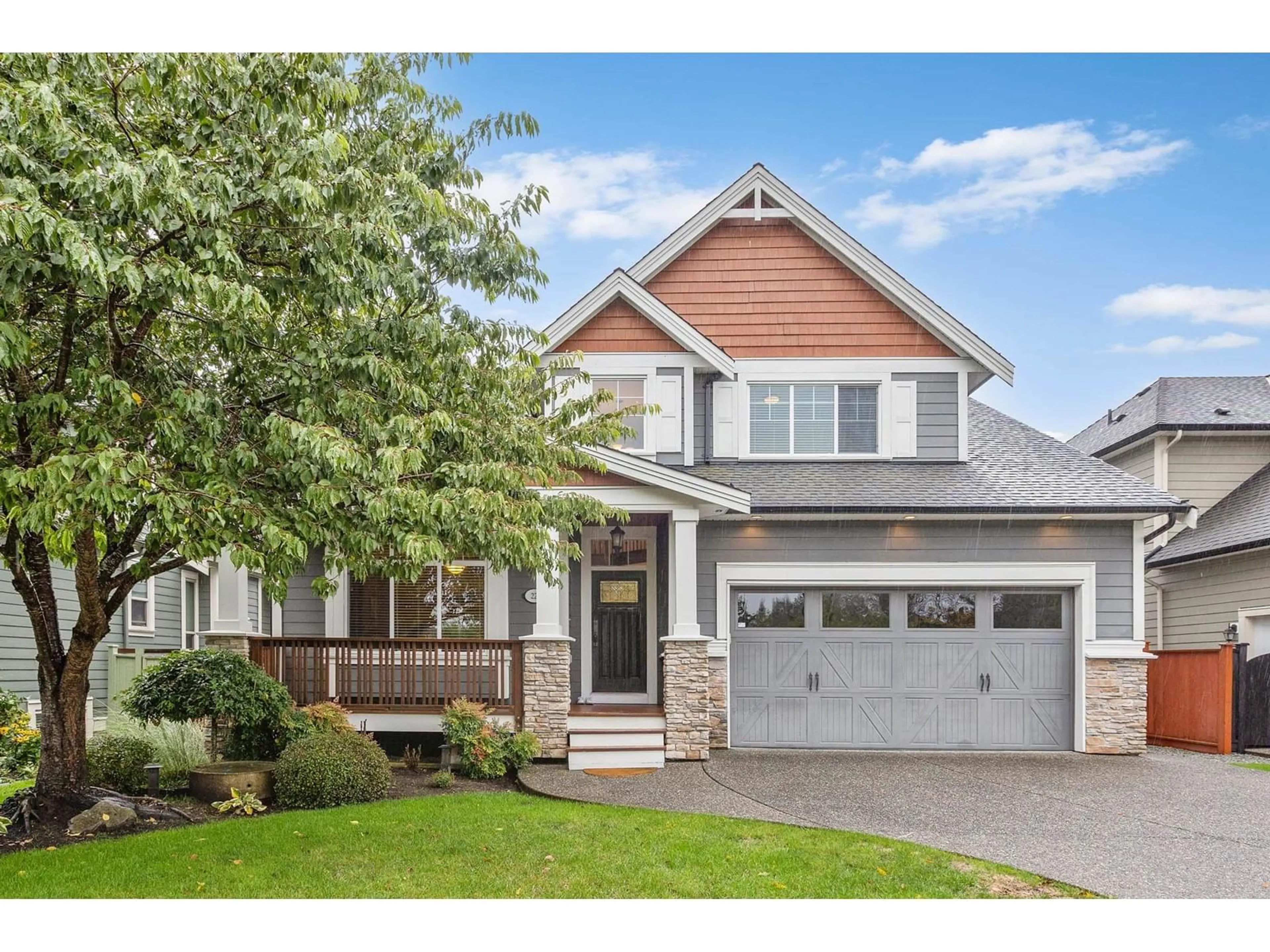 Home with vinyl exterior material, street for 22 174, Surrey British Columbia V3Z9P3