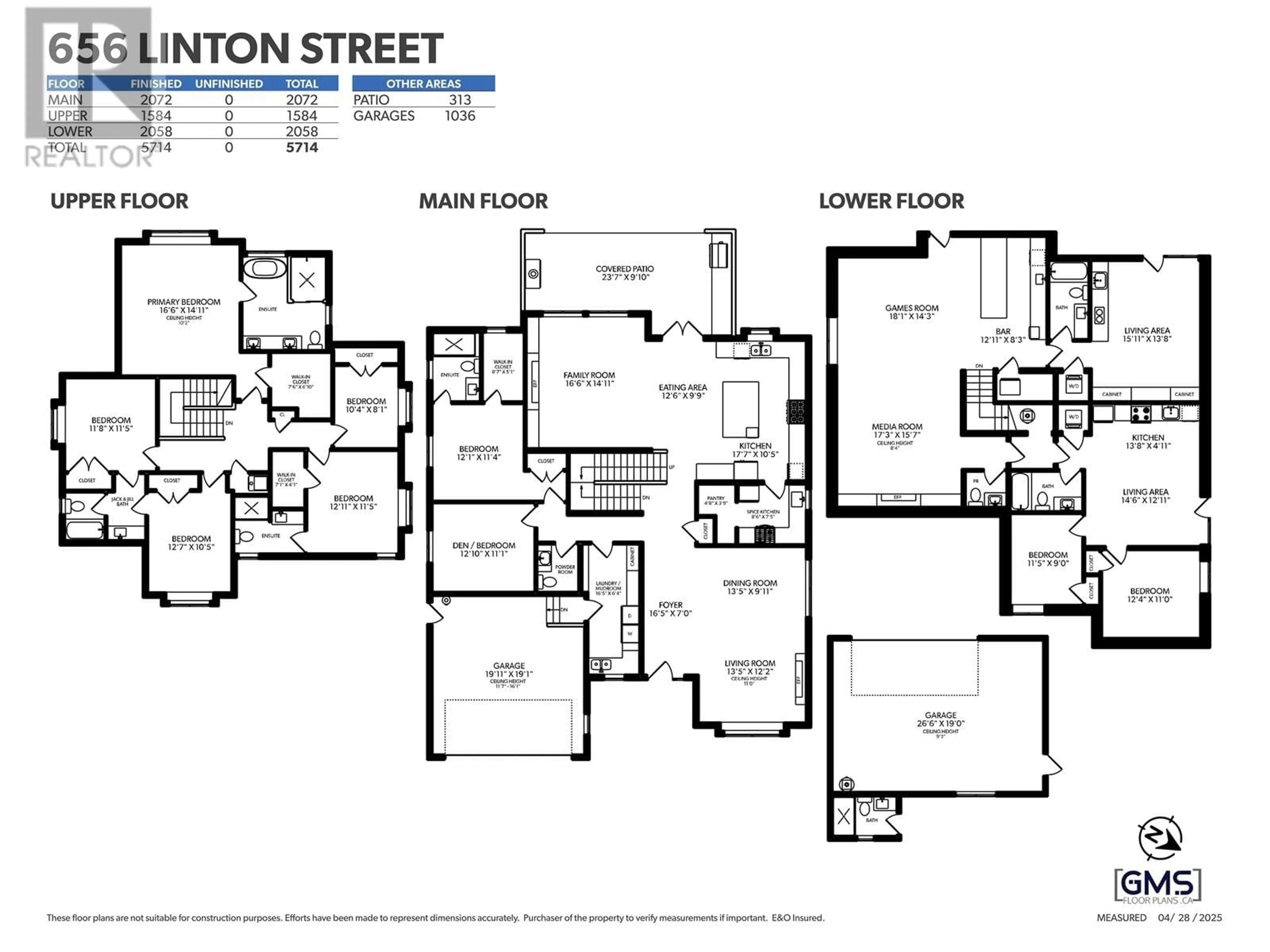 Floor plan for 656 LINTON STREET, Coquitlam British Columbia V3J6J9