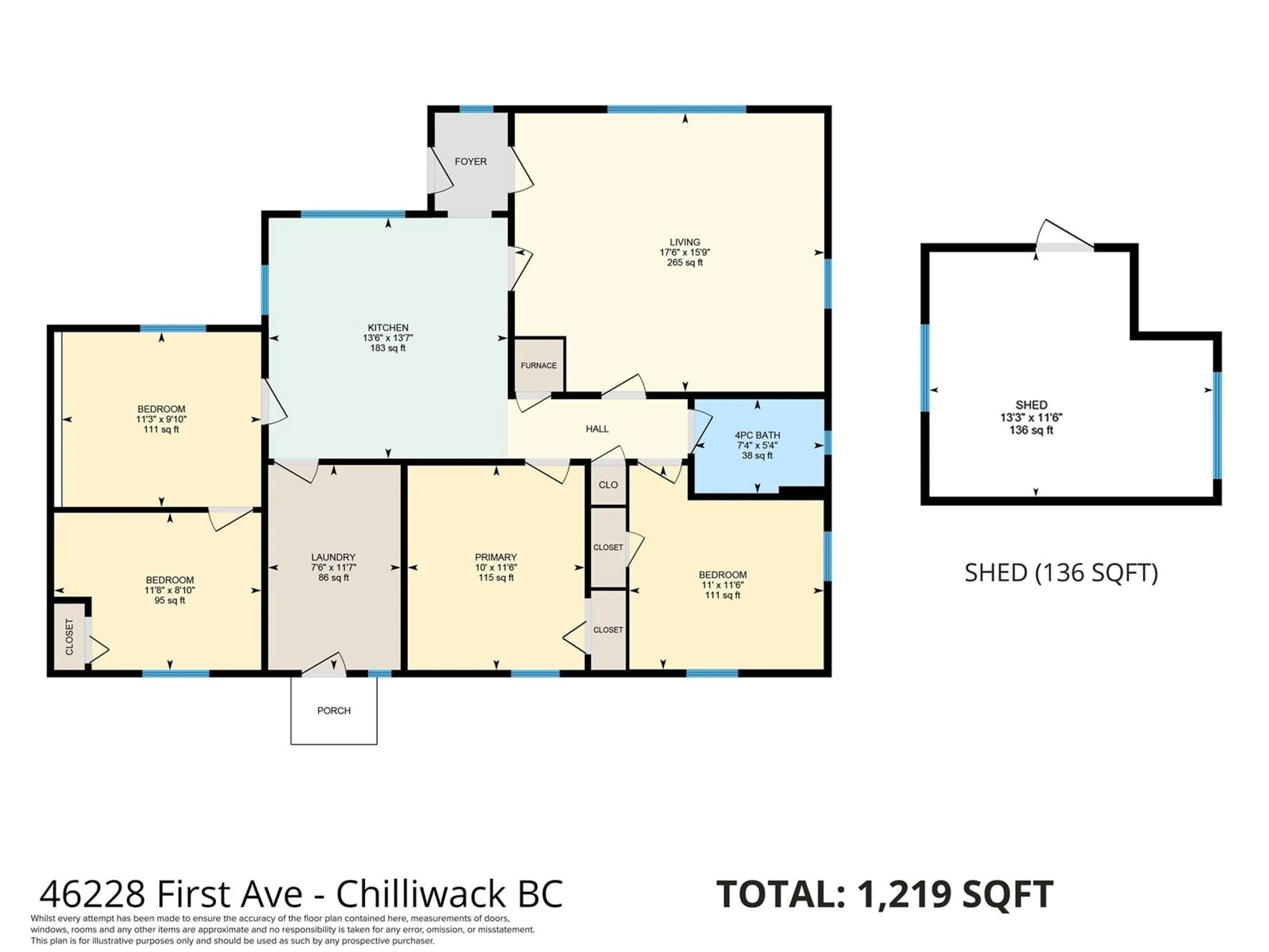 Floor plan for 46228 FIRST AVENUE, Chilliwack British Columbia V2P1W5
