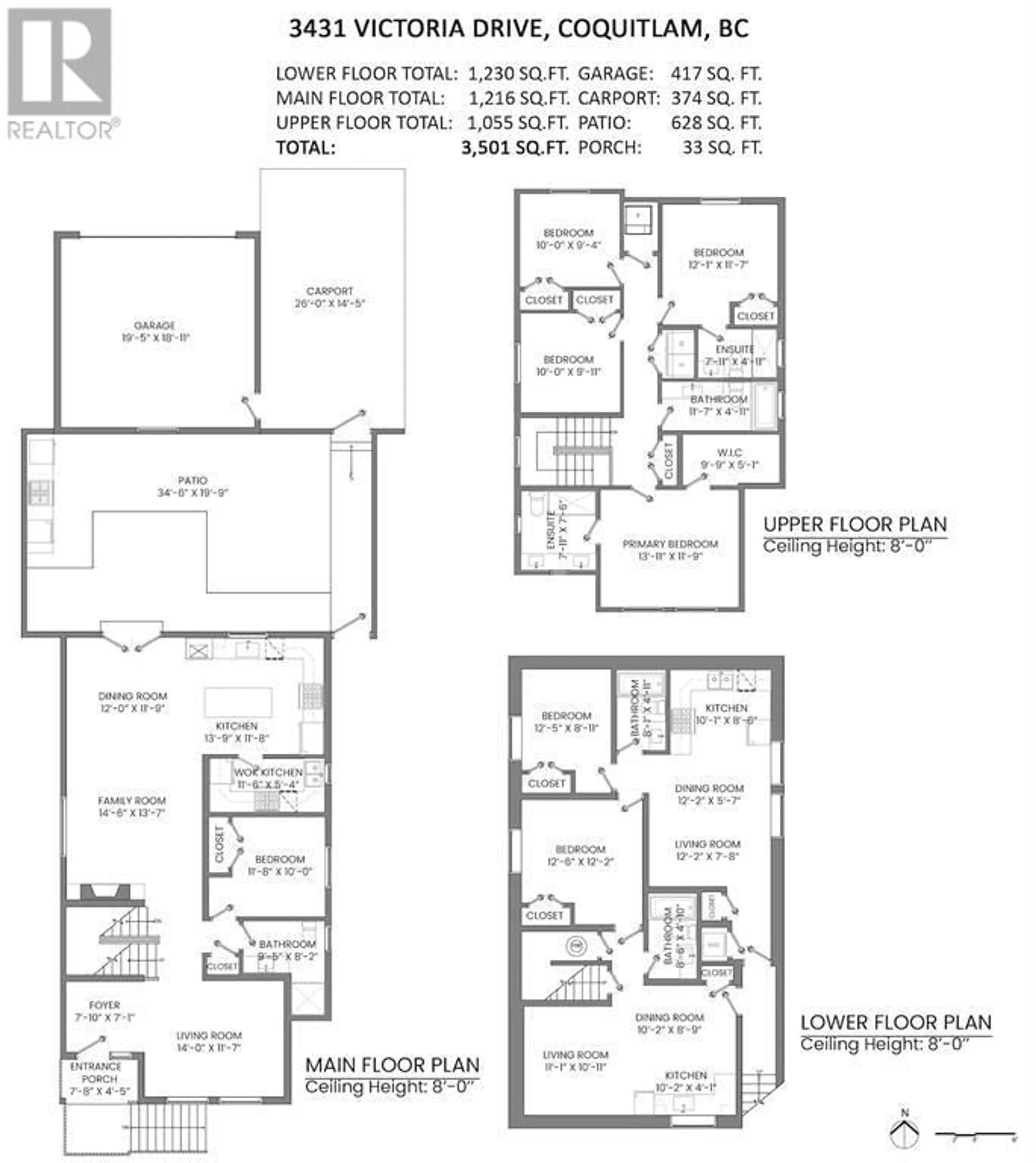 Floor plan for 3431 VICTORIA DRIVE, Coquitlam British Columbia V3B2V5