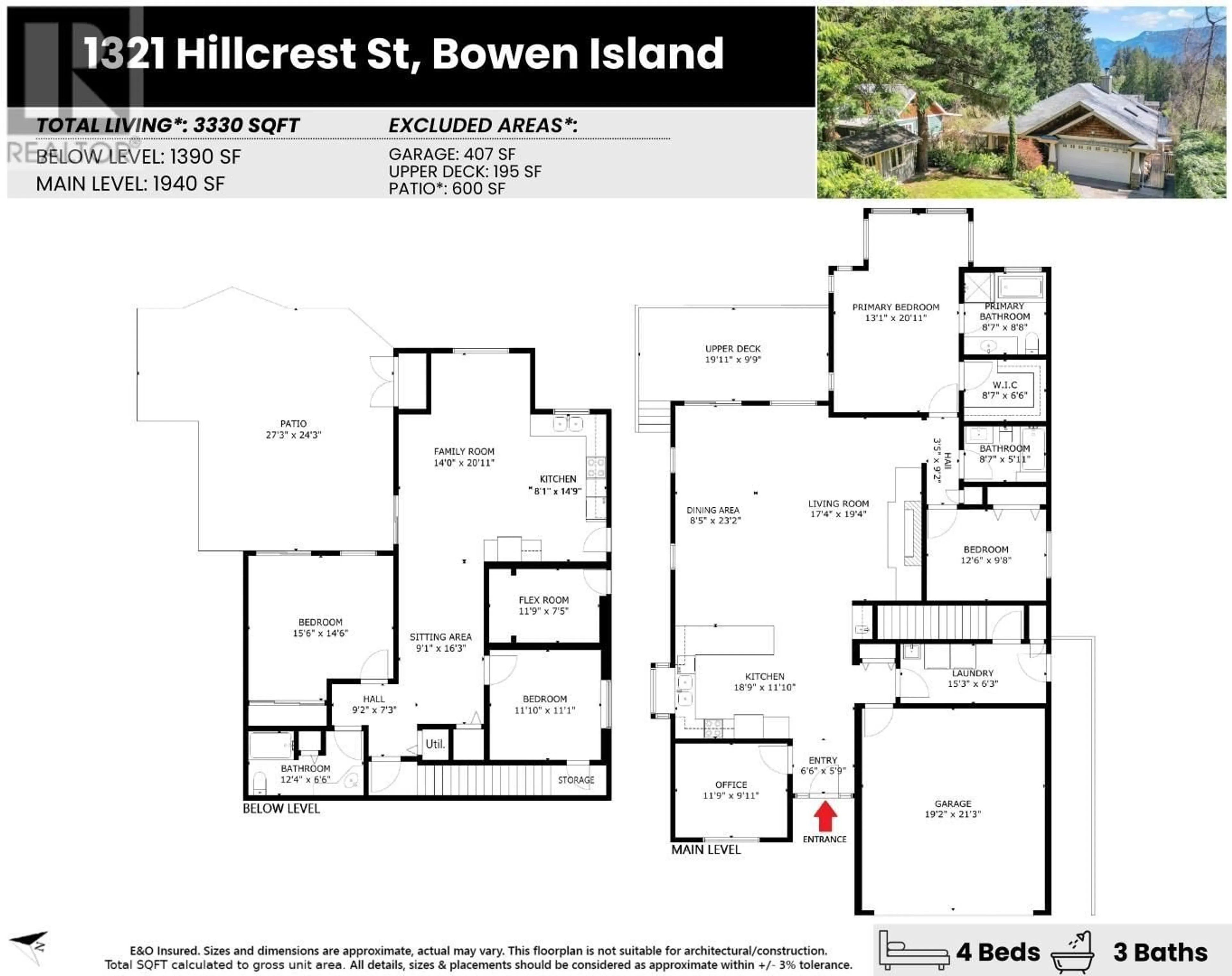 Floor plan for 1321 HILLCREST ROAD, Bowen Island British Columbia V0N1G1