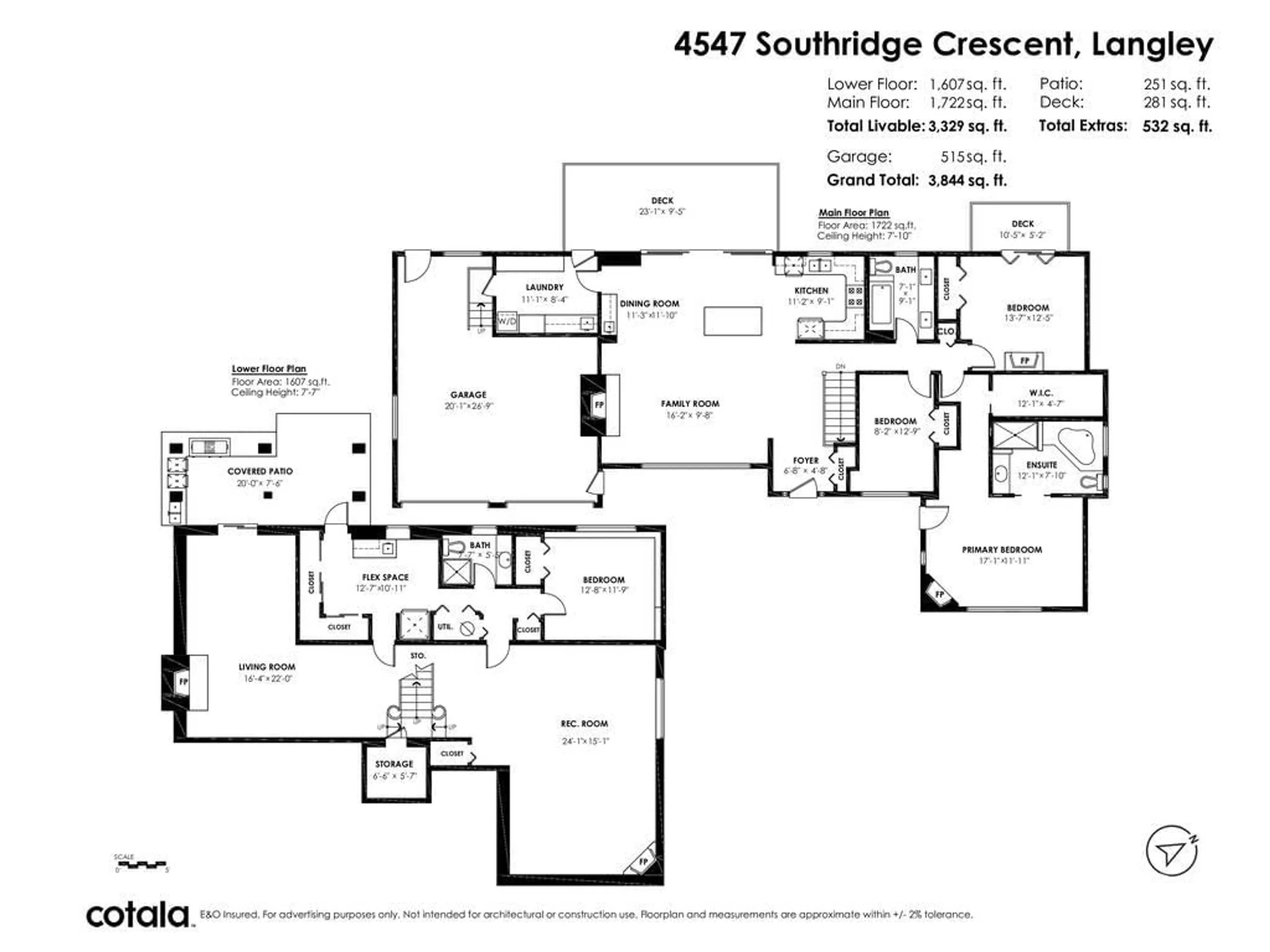 Floor plan for 4547 SOUTHRIDGE, Langley British Columbia V3A4N7
