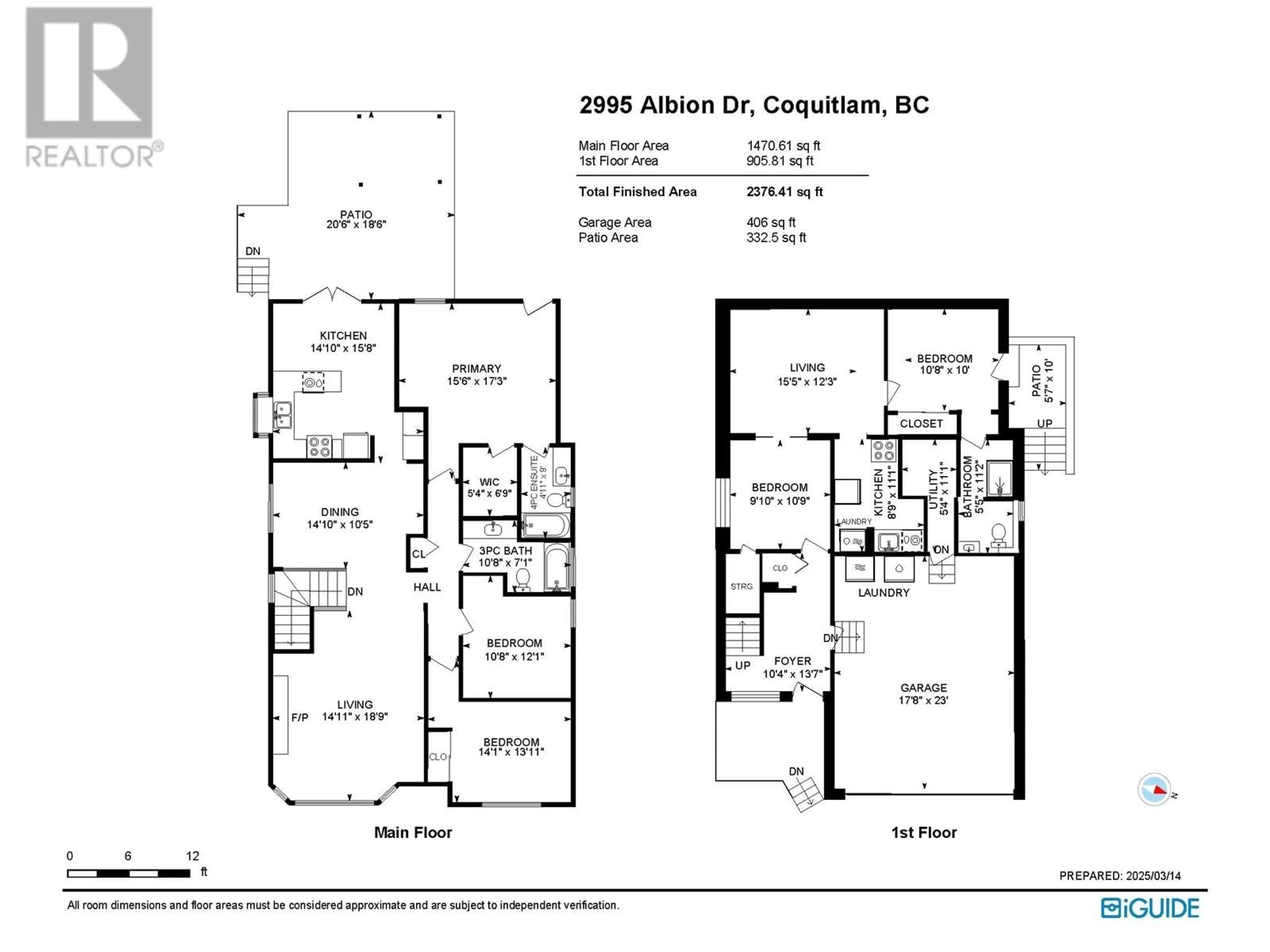 Floor plan for 2995 ALBION DRIVE, Coquitlam British Columbia V3B6W9