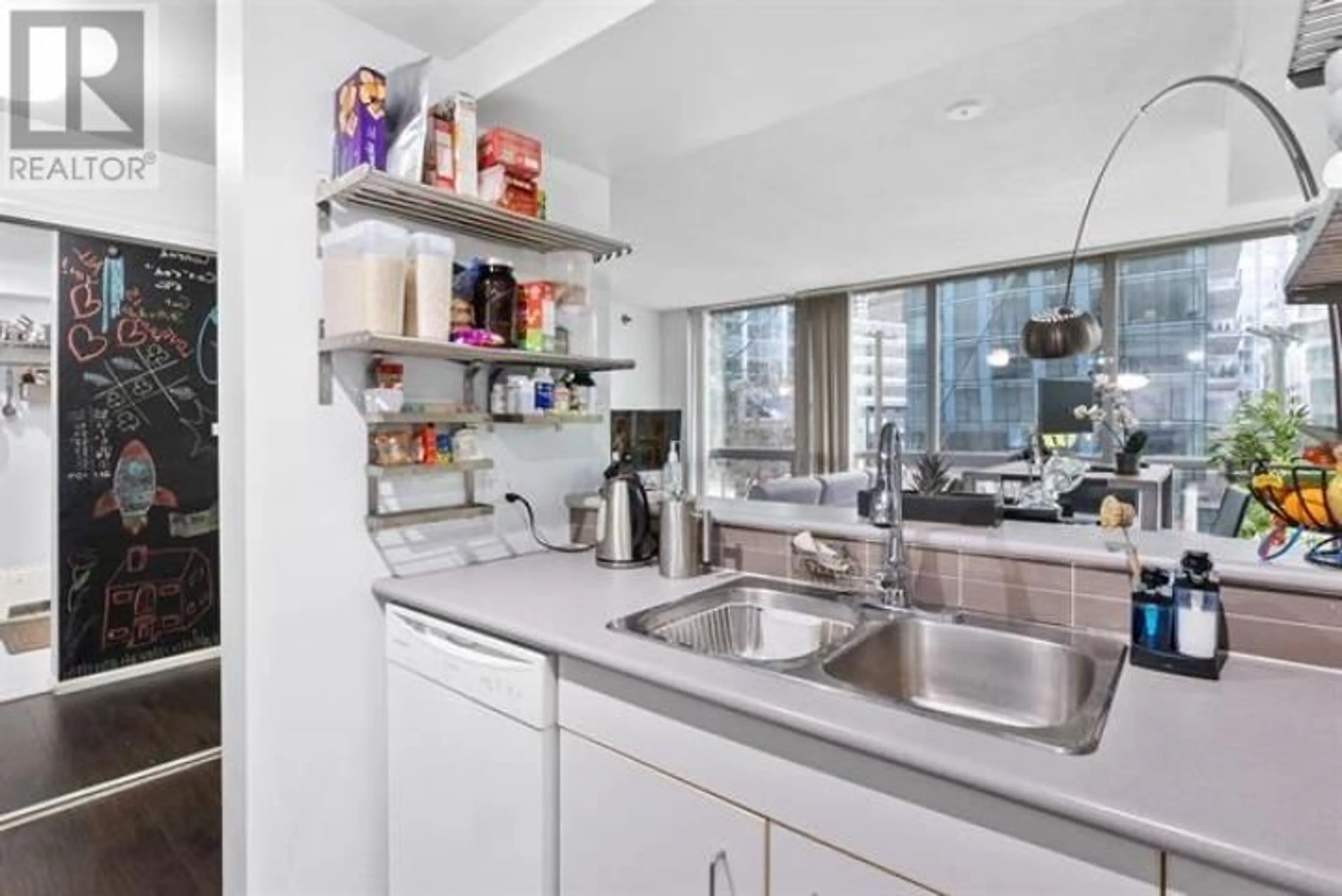 Standard kitchen, ceramic/tile floor for 203 - 588 BROUGHTON STREET, Vancouver British Columbia V6G3E3