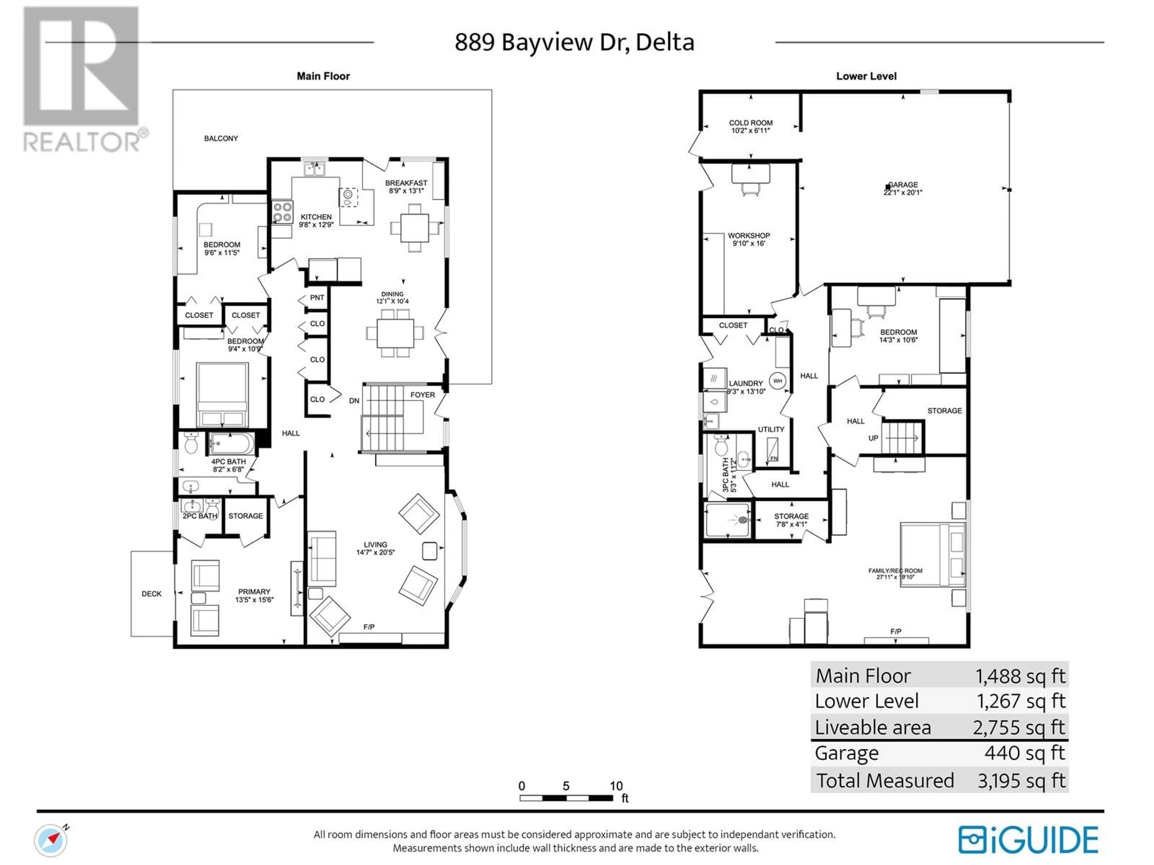 Floor plan for 889 BAYVIEW DRIVE, Tsawwassen British Columbia V4M2R5