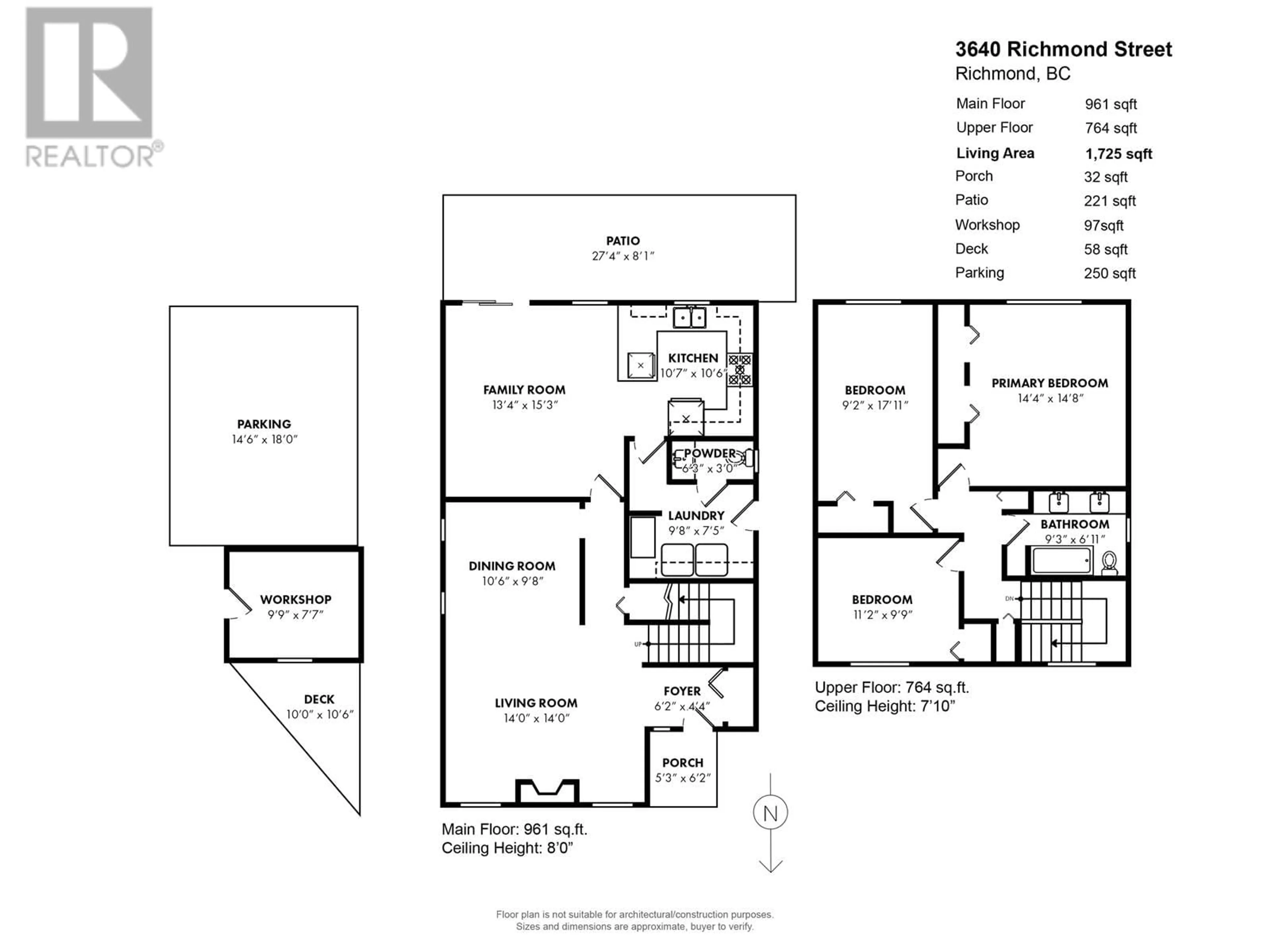 Floor plan for 3640 RICHMOND STREET, Richmond British Columbia V7E2W4