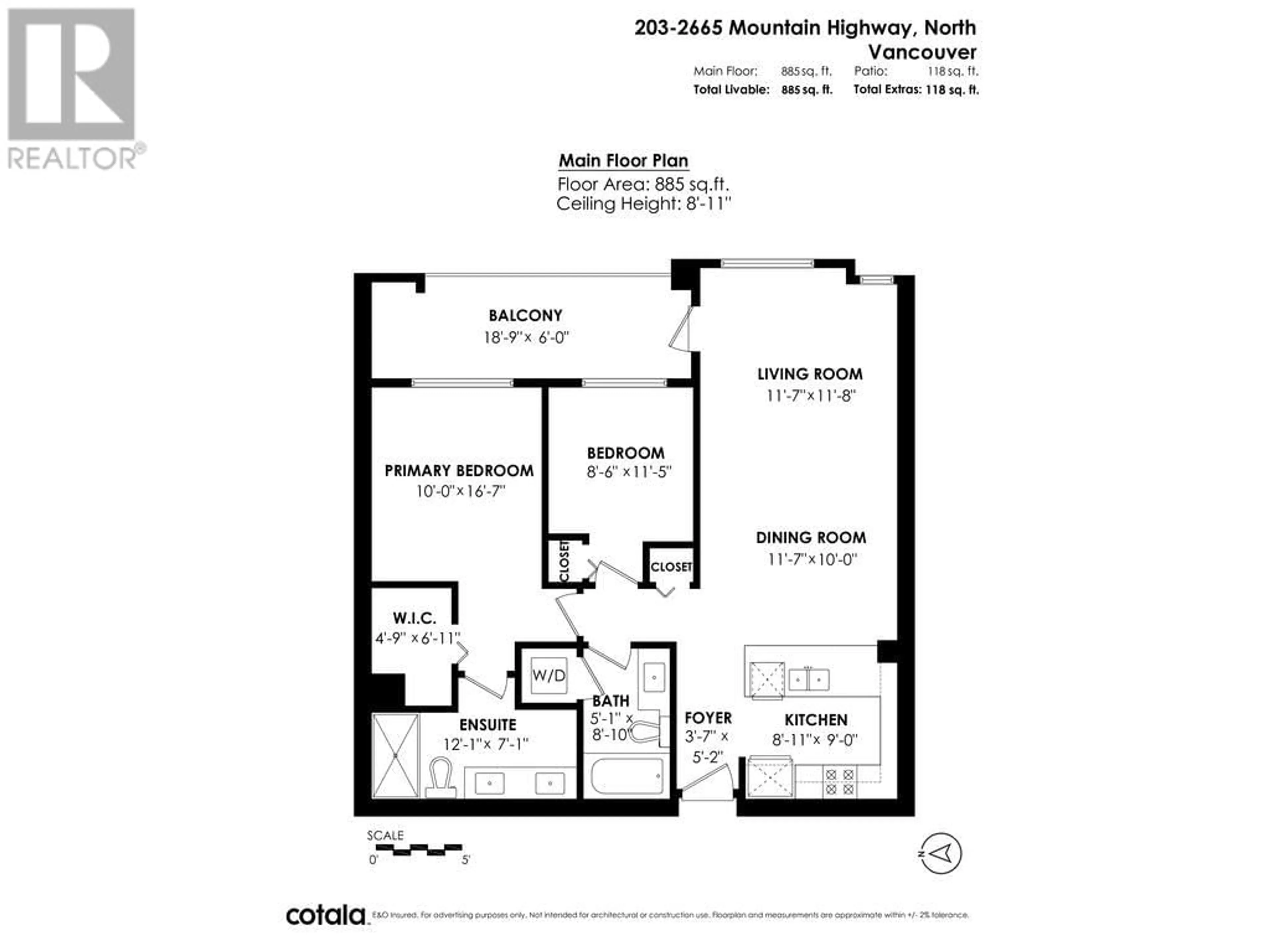 Floor plan for 203 - 2665 MOUNTAIN HIGHWAY, North Vancouver British Columbia V7J0A8
