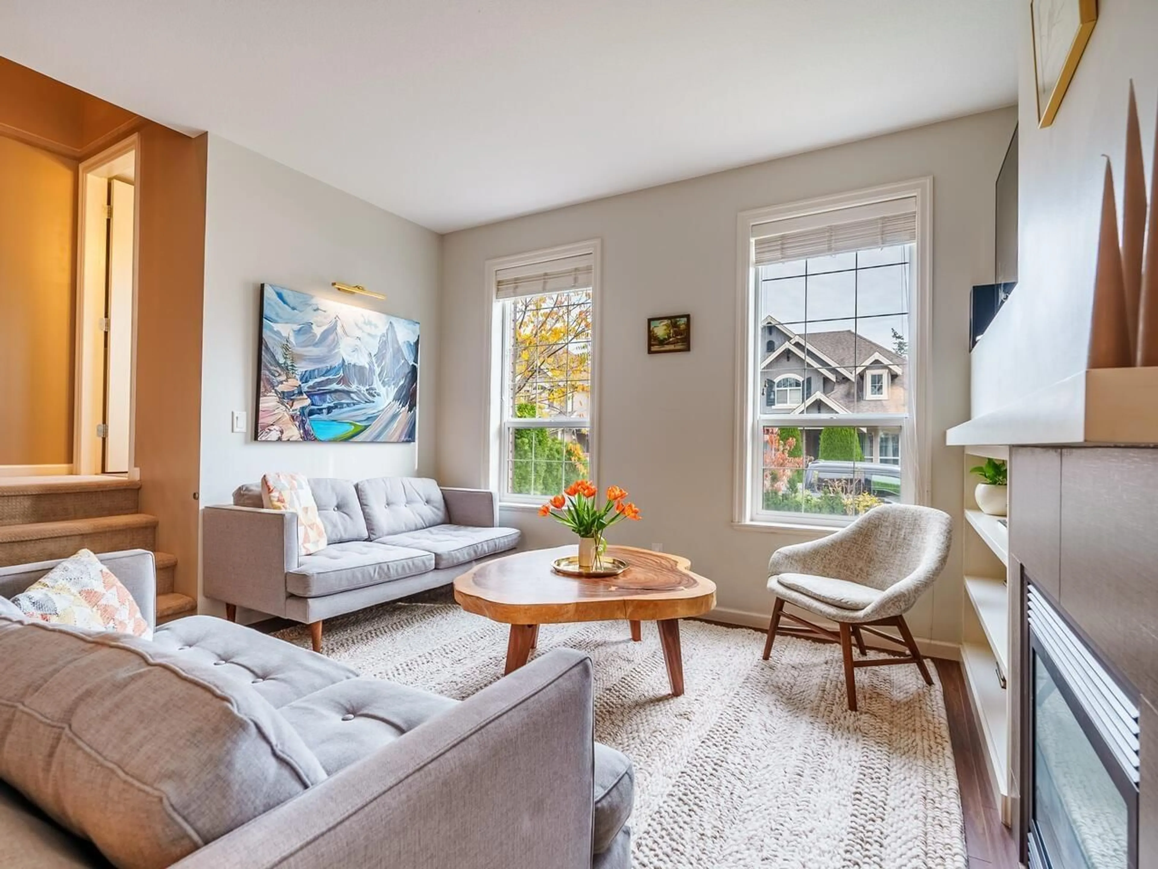 Living room with furniture, unknown for 1 - 6885 208A, Langley British Columbia V2Y0G2