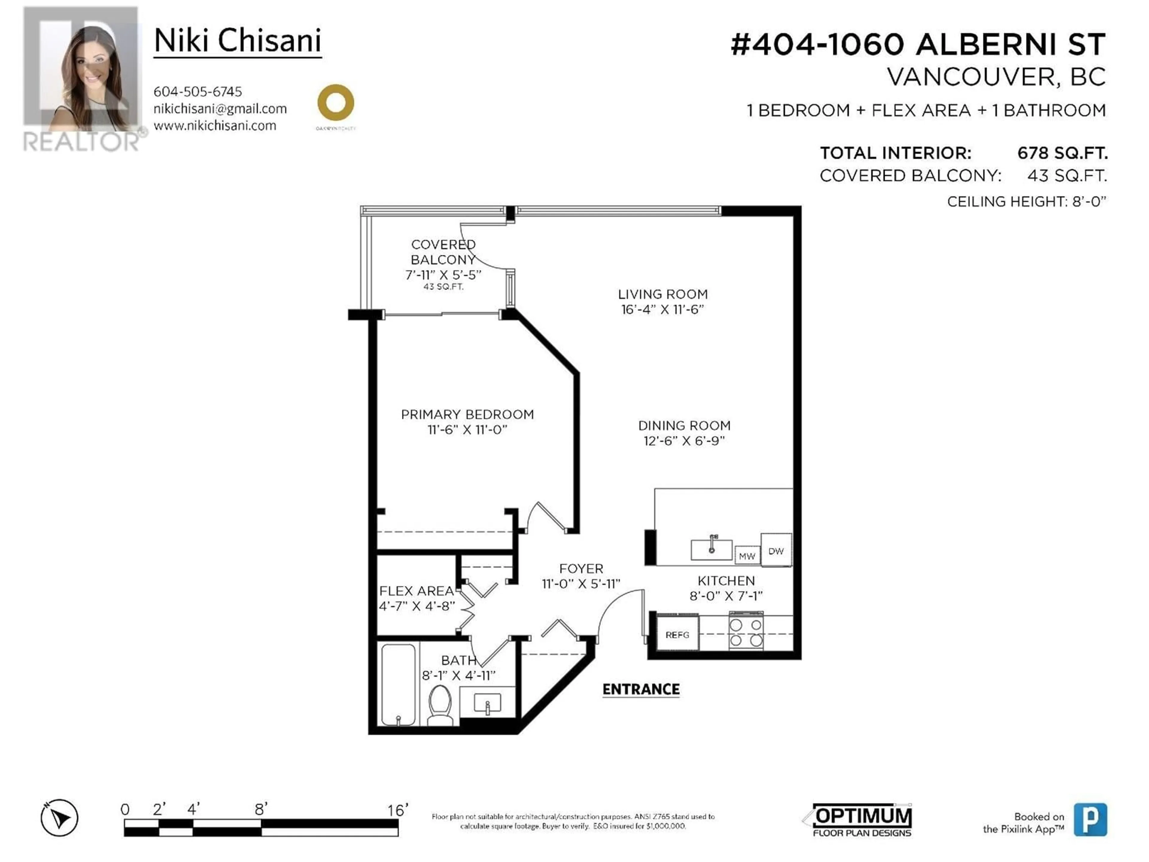 Floor plan for 404 - 1060 ALBERNI STREET, Vancouver British Columbia V6E4K2
