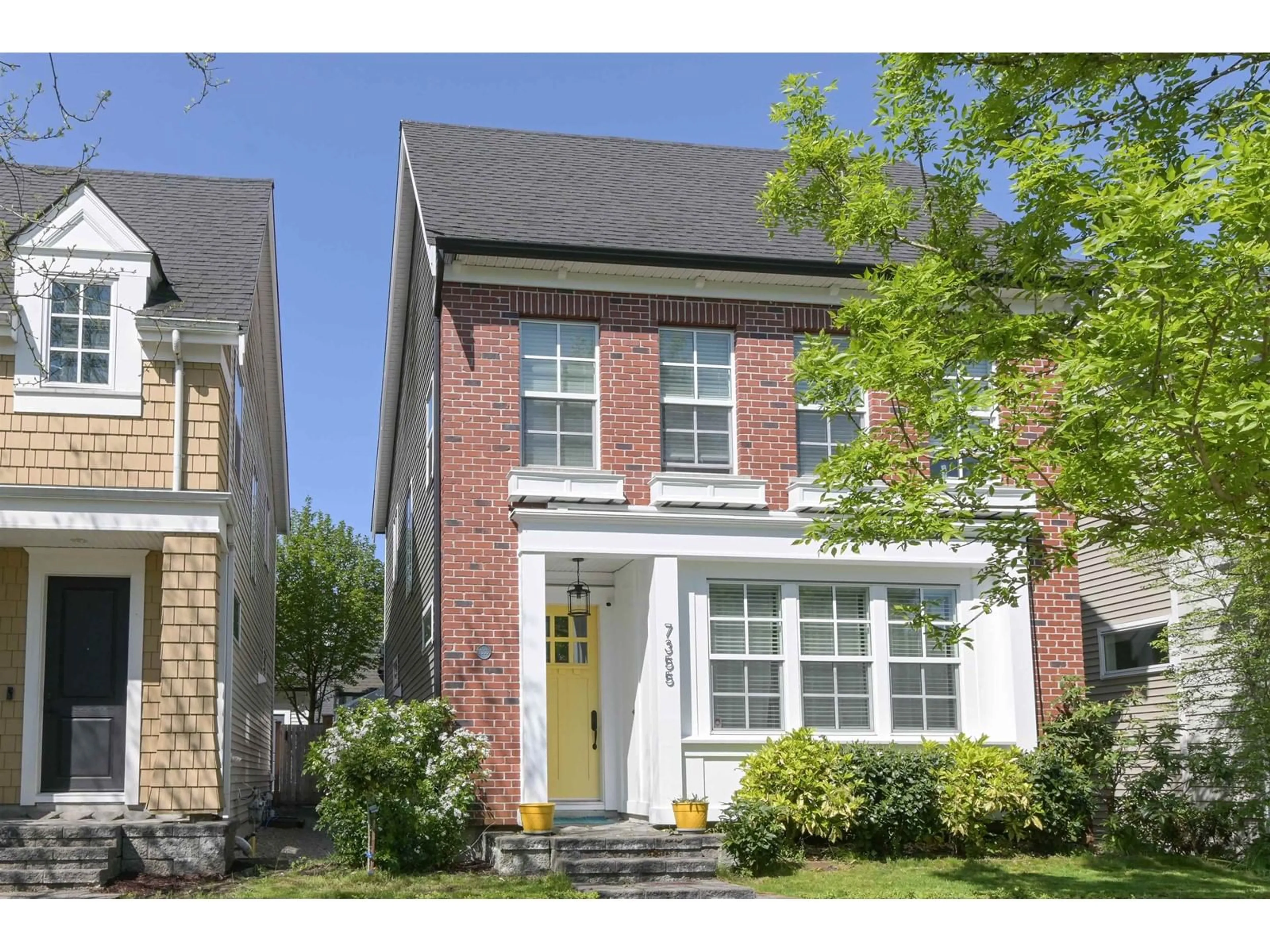 Home with brick exterior material, street for 7355 192A, Surrey British Columbia V4N5Y4