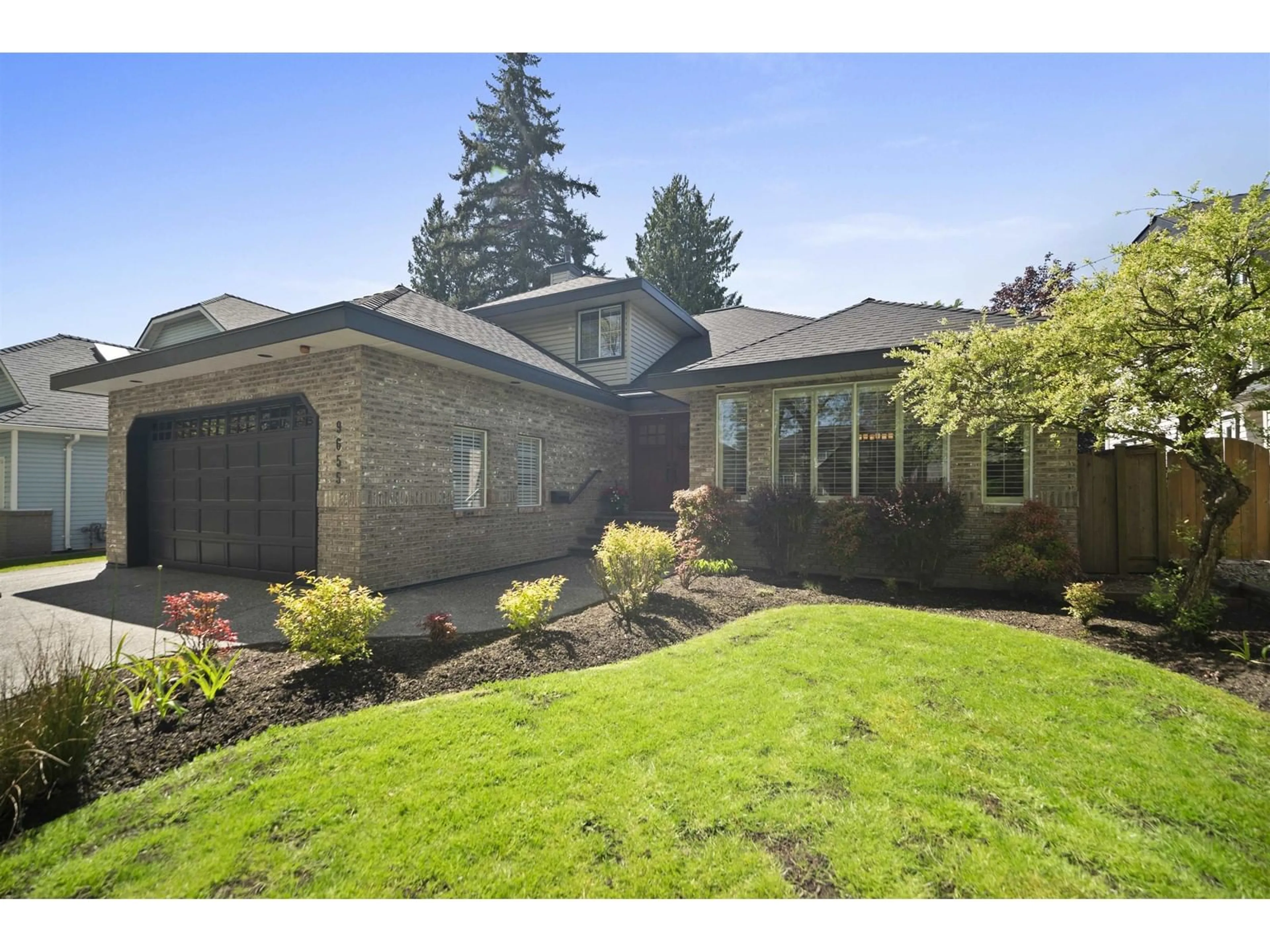 Home with brick exterior material, street for 9655 206A, Langley British Columbia V1M2H2