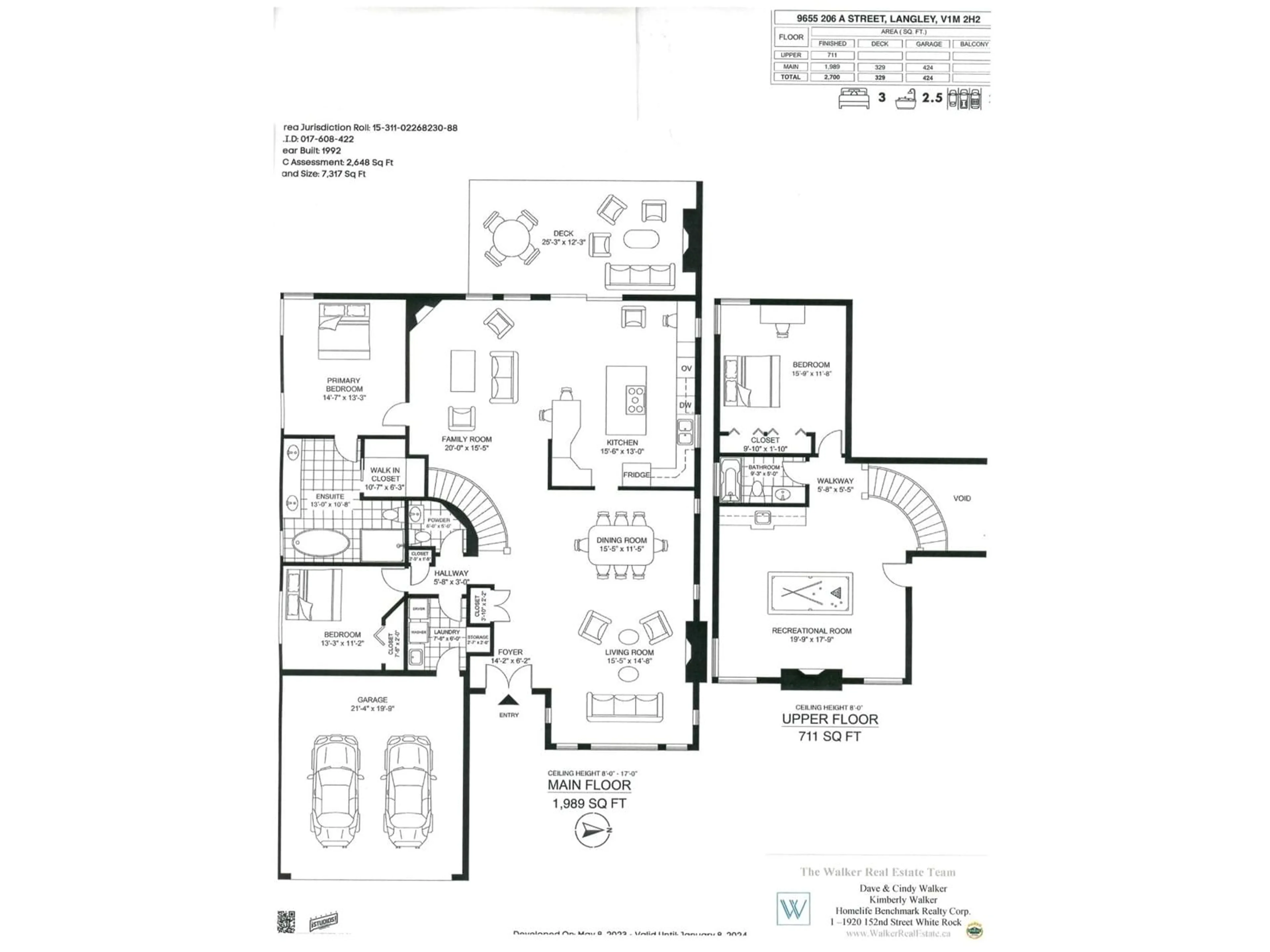 Floor plan for 9655 206A, Langley British Columbia V1M2H2